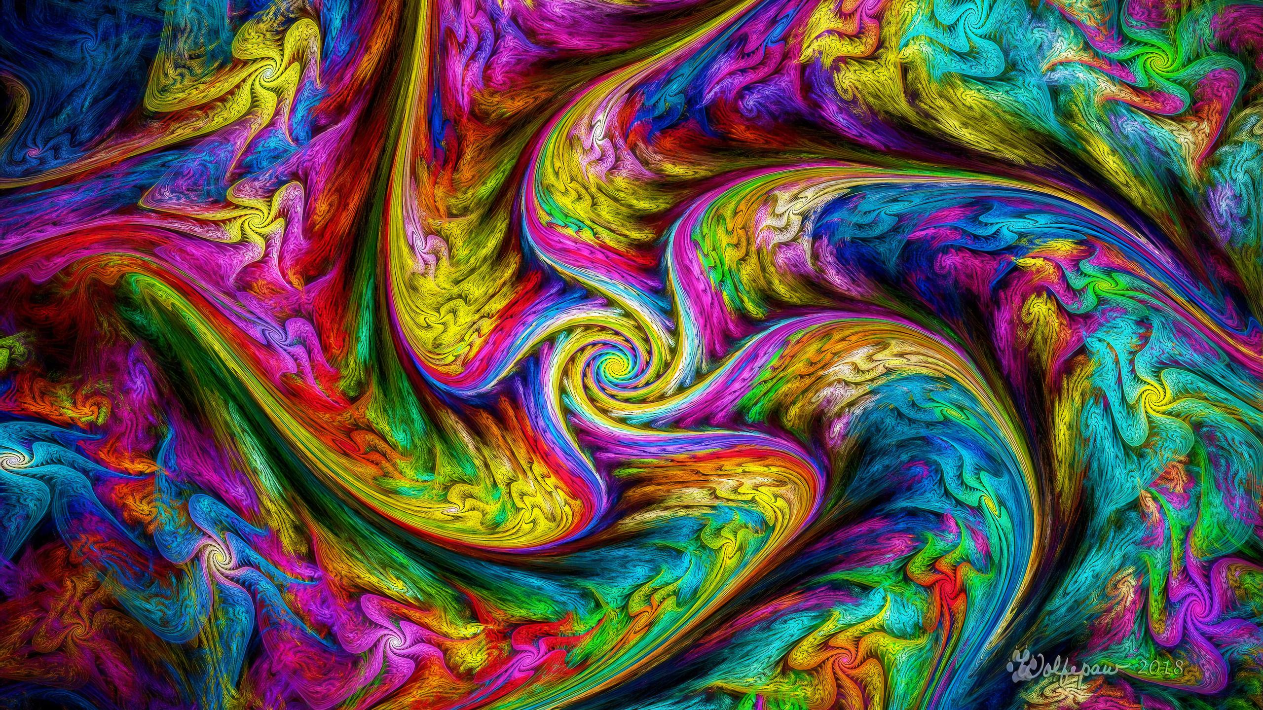 2560x1440 Rainbow Gnarl 4k 1440P Resolution HD 4k Wallpaper, Image, Background, Photo and Picture