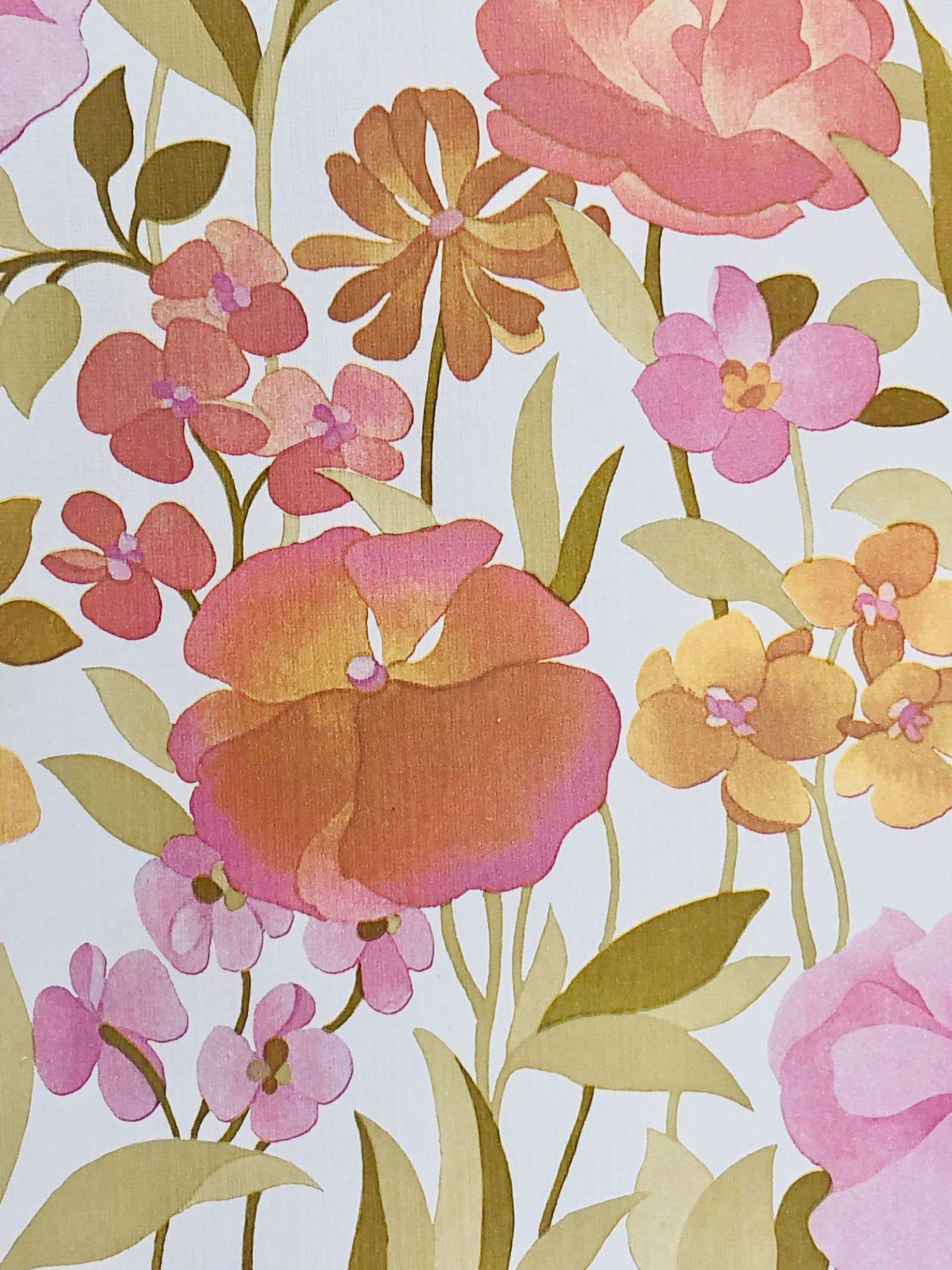 1600x2134 Vintage Wallpaper Shop. Vintage Pink Floral Wallpaper