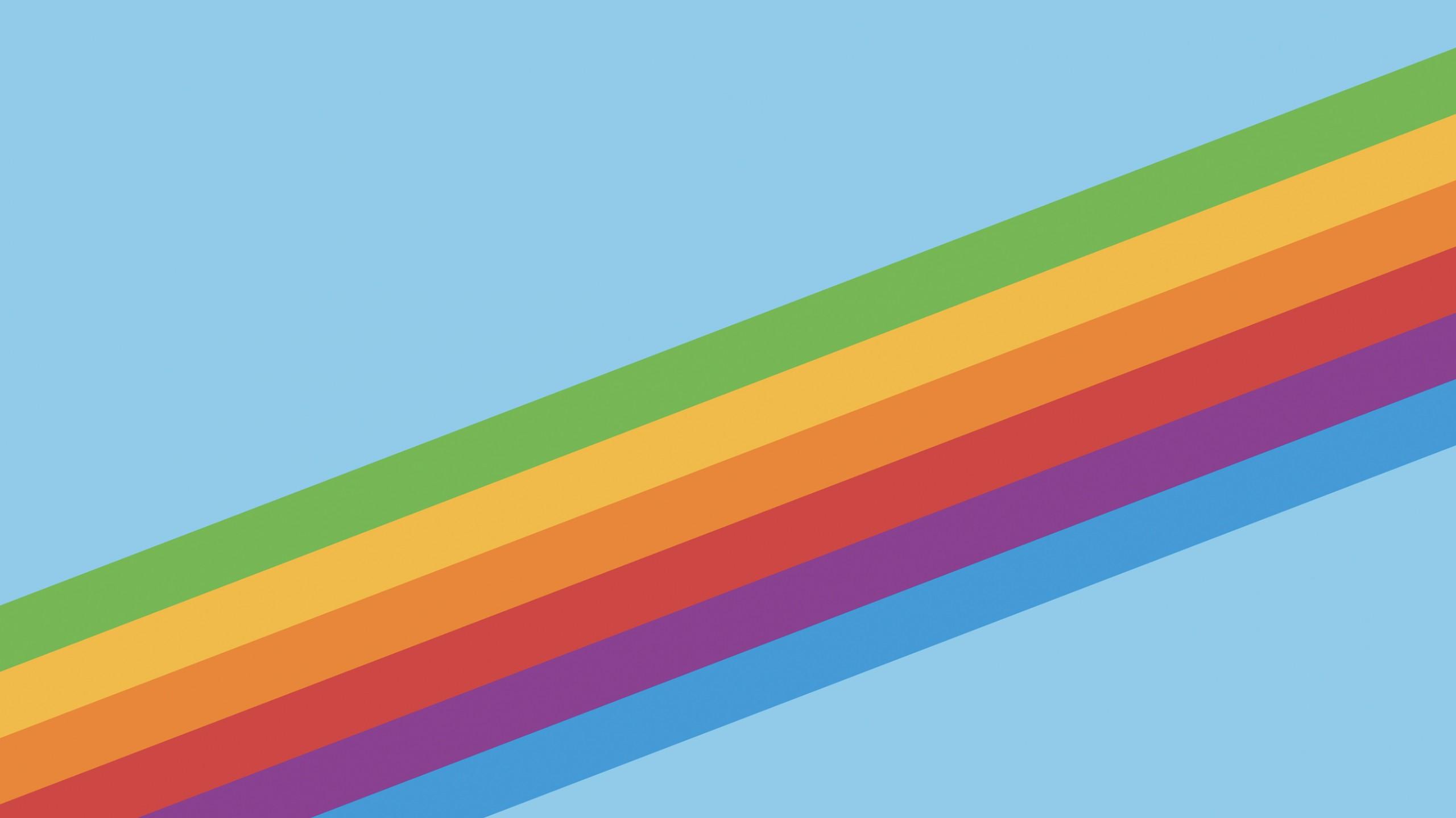 2560x1440 Rainbow Line Background For iPhone HD Wallpaper