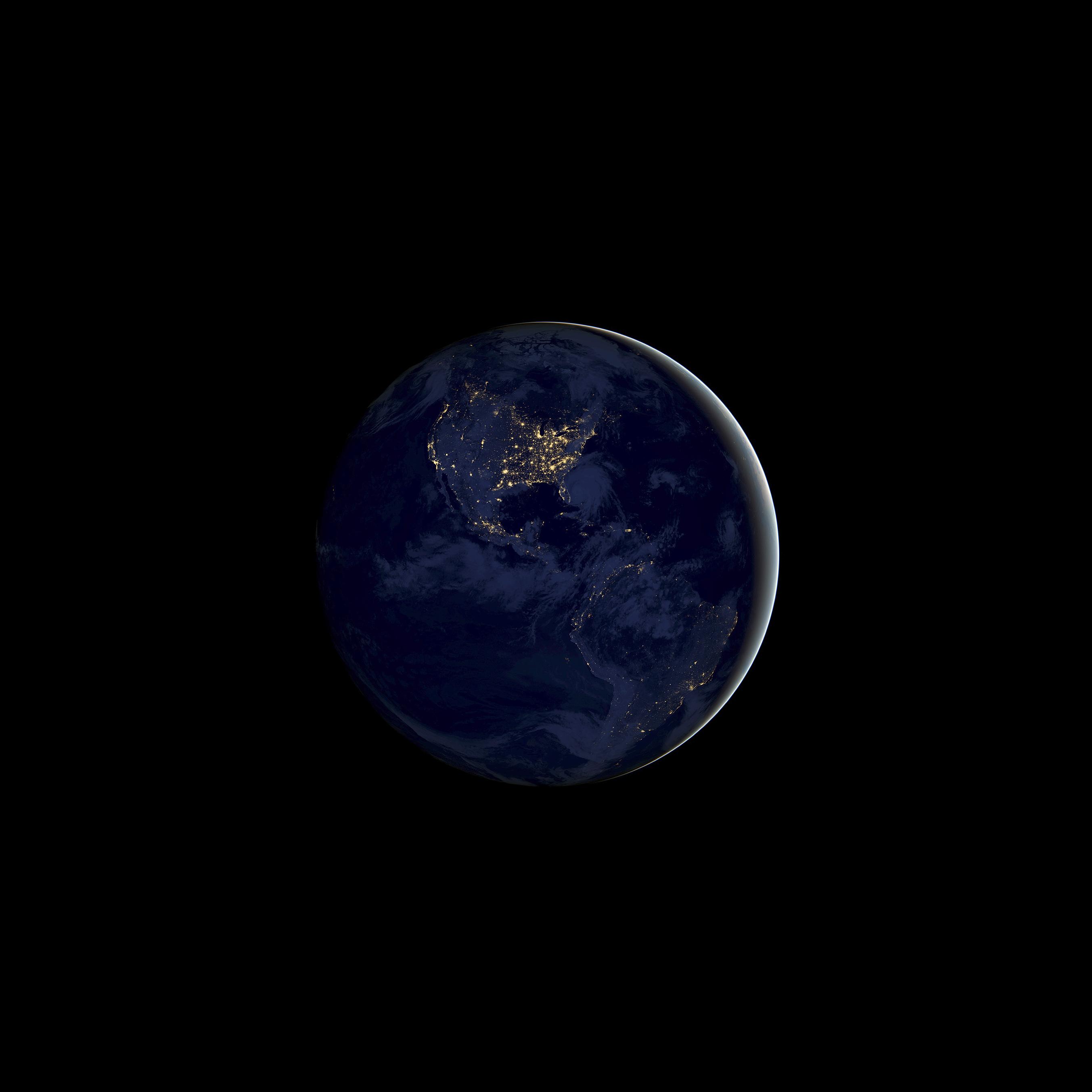 2706x2706 Earth Night iPhone Wallpaper