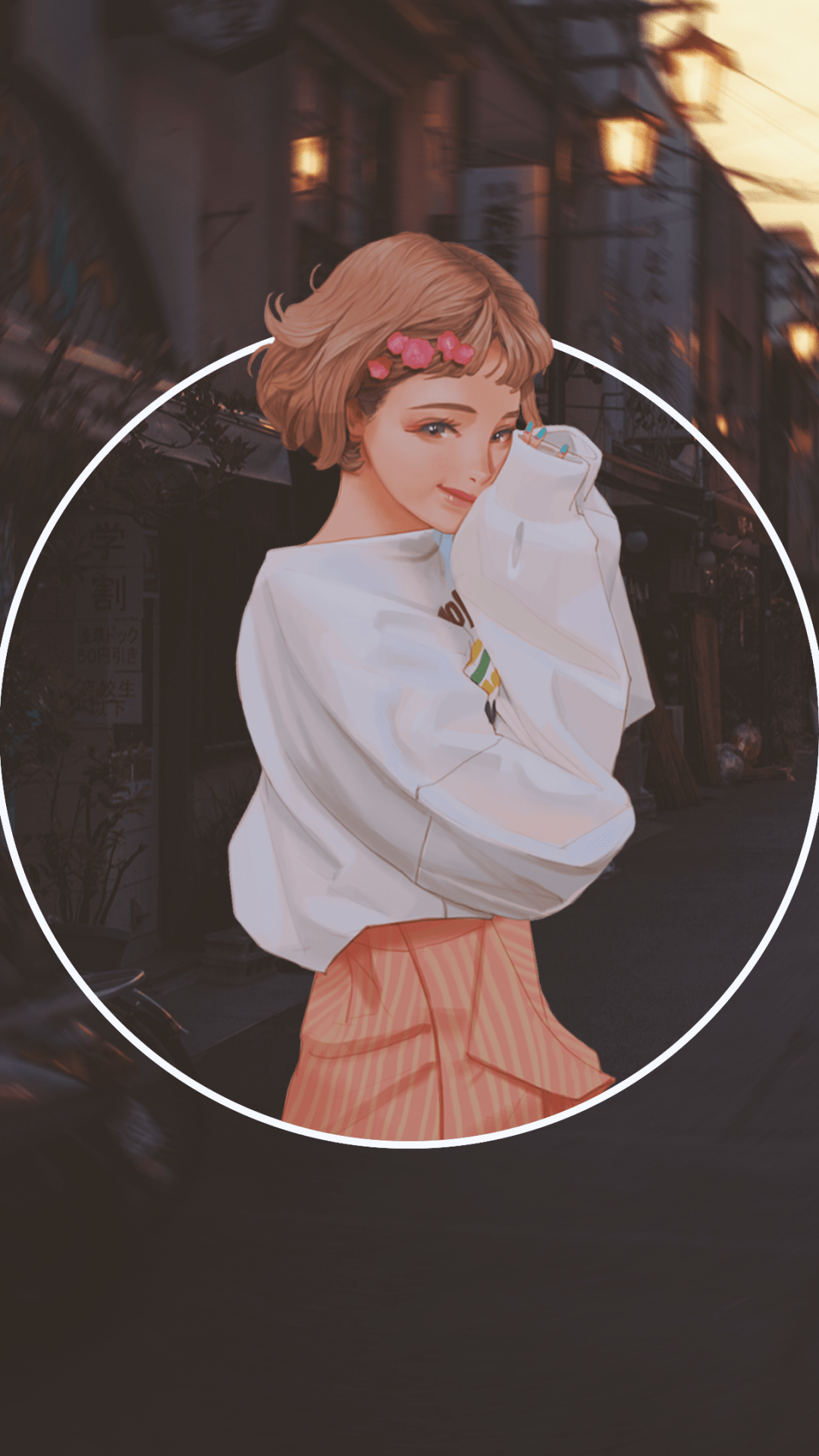 1080x1920 Download 1080x1920 Polyscape, Anime Girl, Semi Realistic, Cute, Short Hair Wallpaper for iPhone iPhone 7 Plus, iPhone 6+, Sony Xperia Z, HTC One
