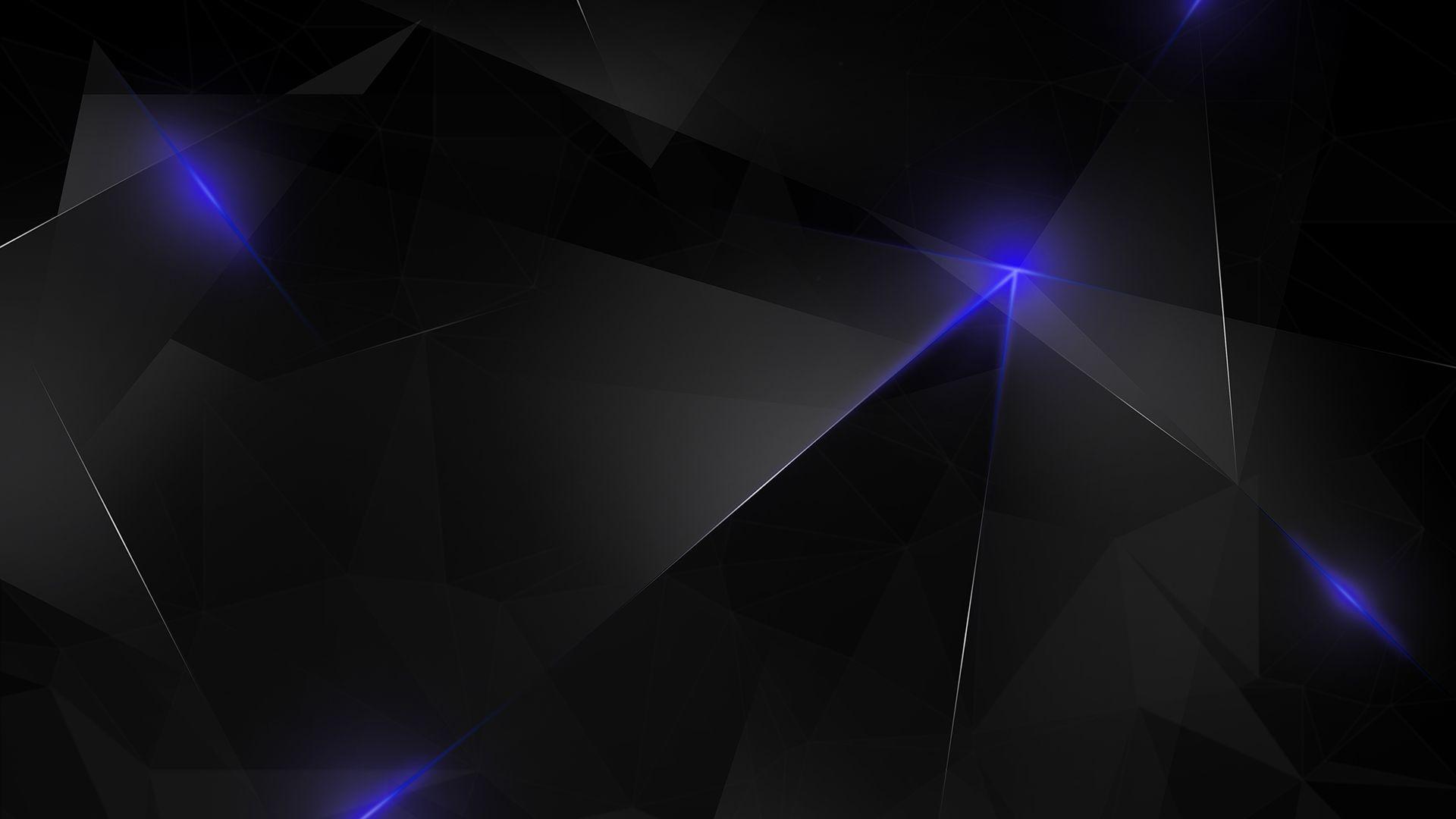 1920x1080 Blue Polygons Wallpaper