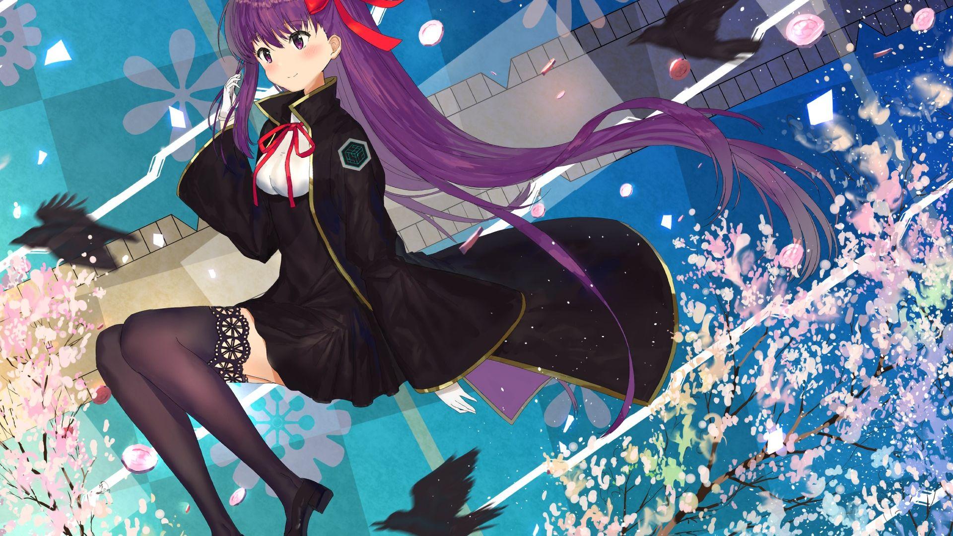 1920x1080 Desktop Wallpaper Fate Grand Order, Purple Hair Anime Girl, Anime, HD Image, Picture, Background, 7df495