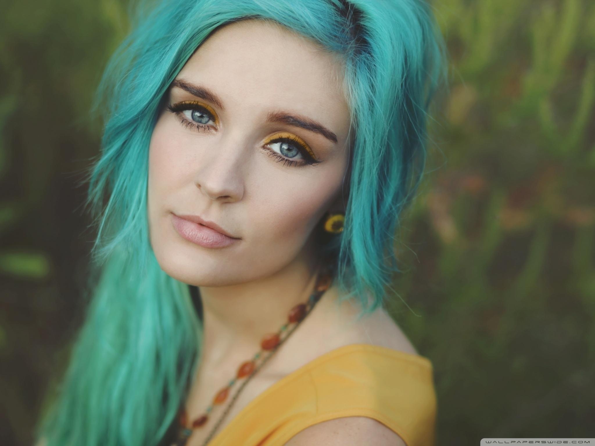 2048x1536 Girl With Blue Hair Ultra HD Desktop Background Wallpaper for 4K UHD TV : Widescreen & UltraWide Desktop & Laptop : Tablet