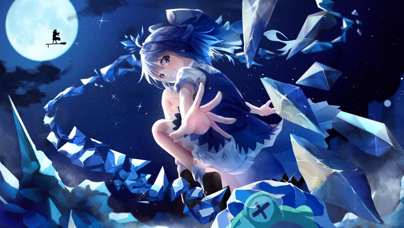 1360x768 Cirno Blue Hair Touhou Desktop Laptop HD Wallpaper, HD Anime 4K Wallpaper, Image, Photo and Background