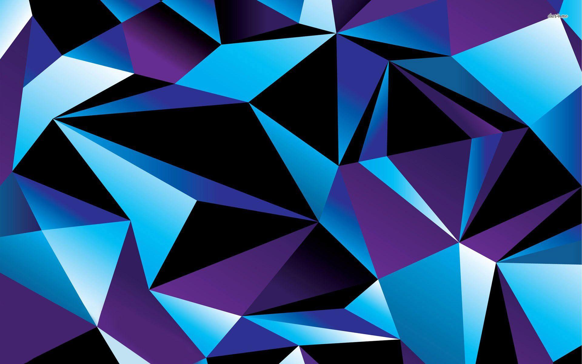 1920x1200 Blue Polygons Wallpaper