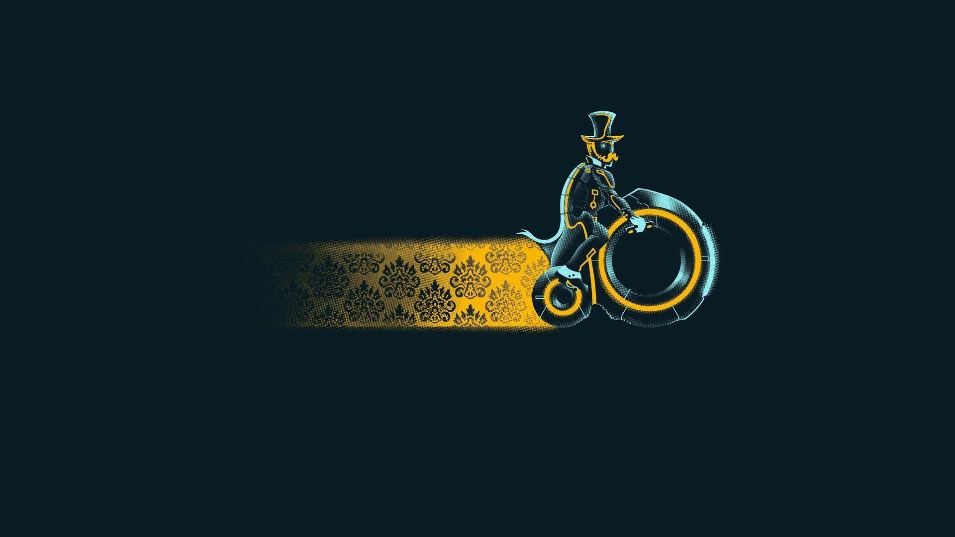1920x1080 Bike minimalistic vintage funny Tron wallpaperx1080
