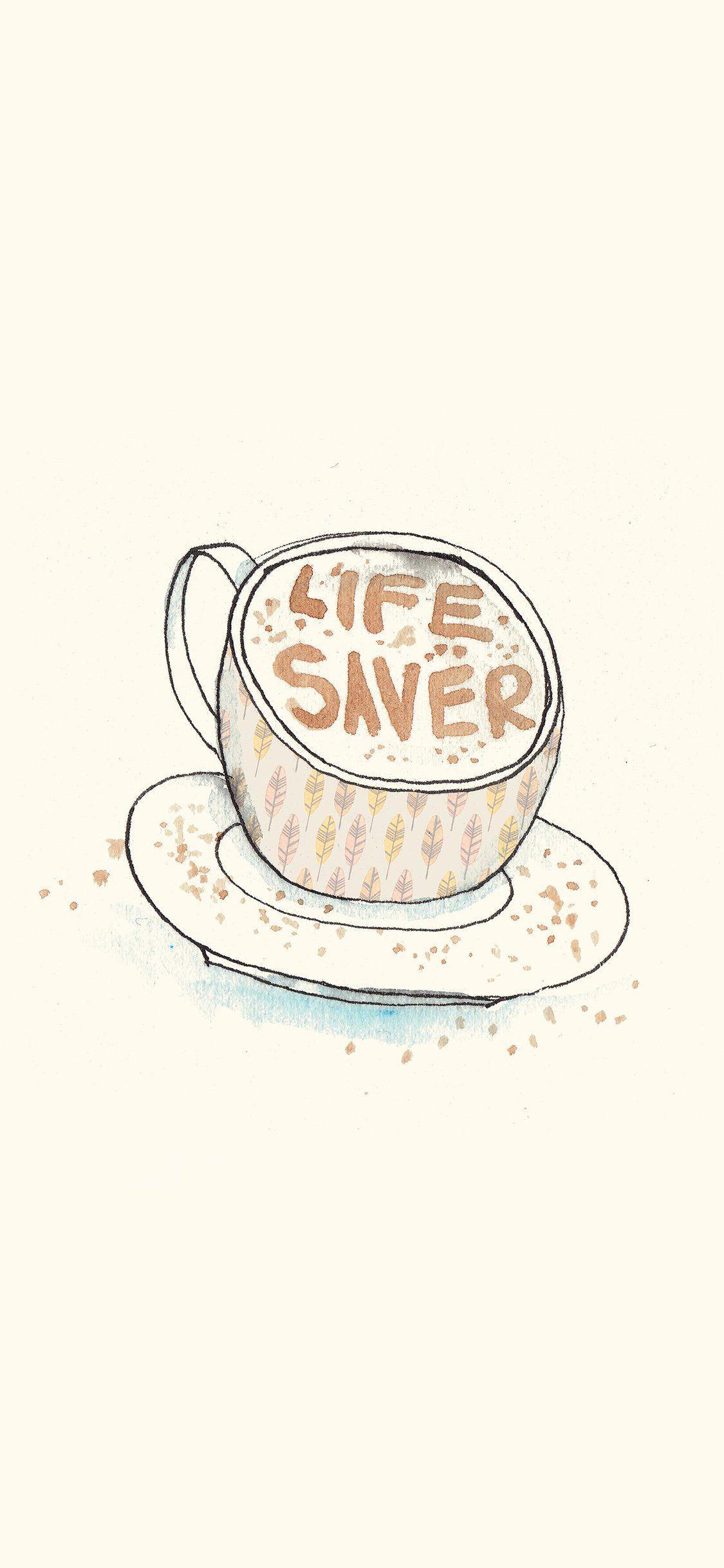 1125x2436 iPhone 8 wallpaper. life saver coffee
