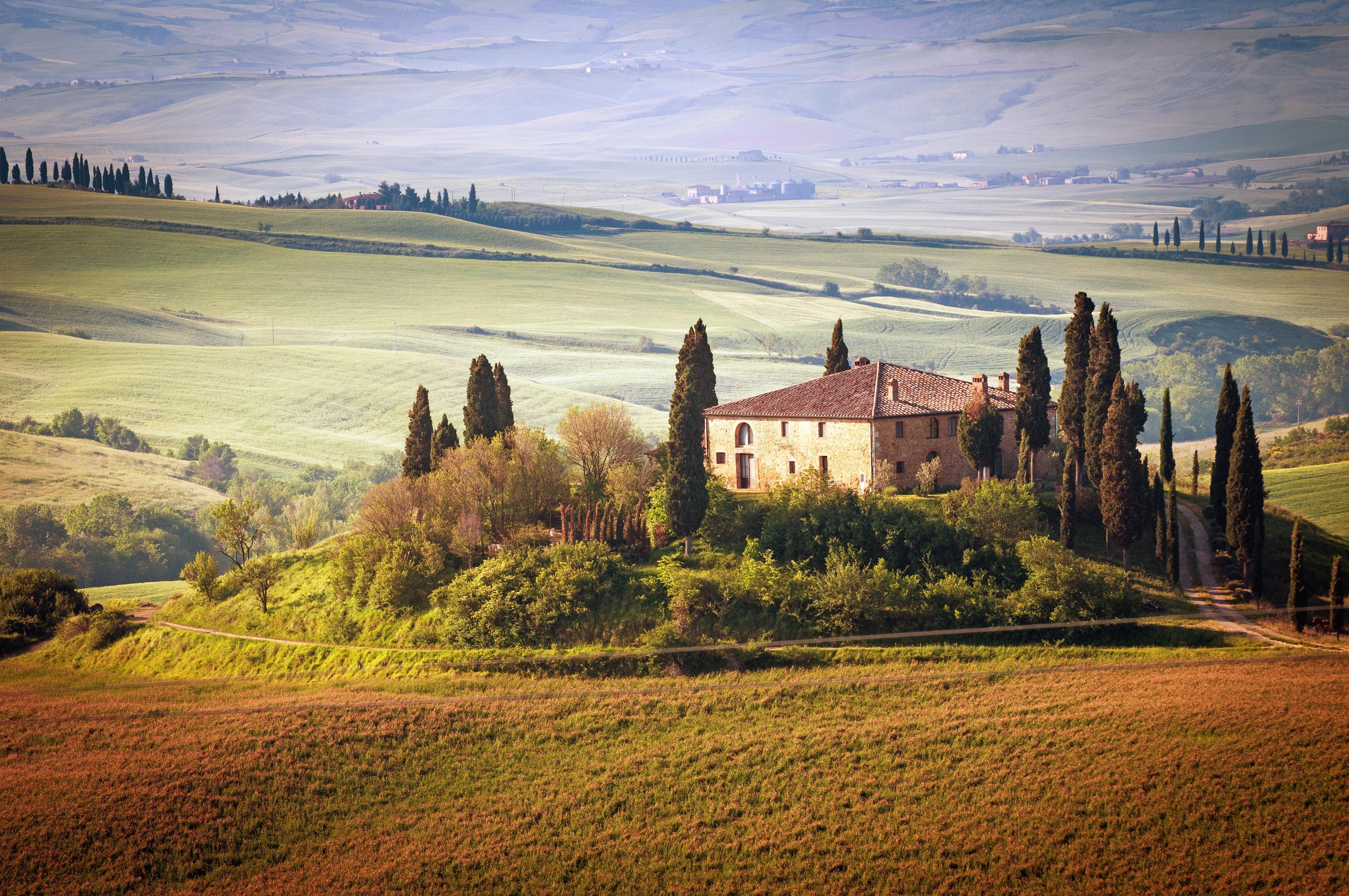 4288x2848 tuscan landscape landscape, Italy landscape, Countryside wallpaper