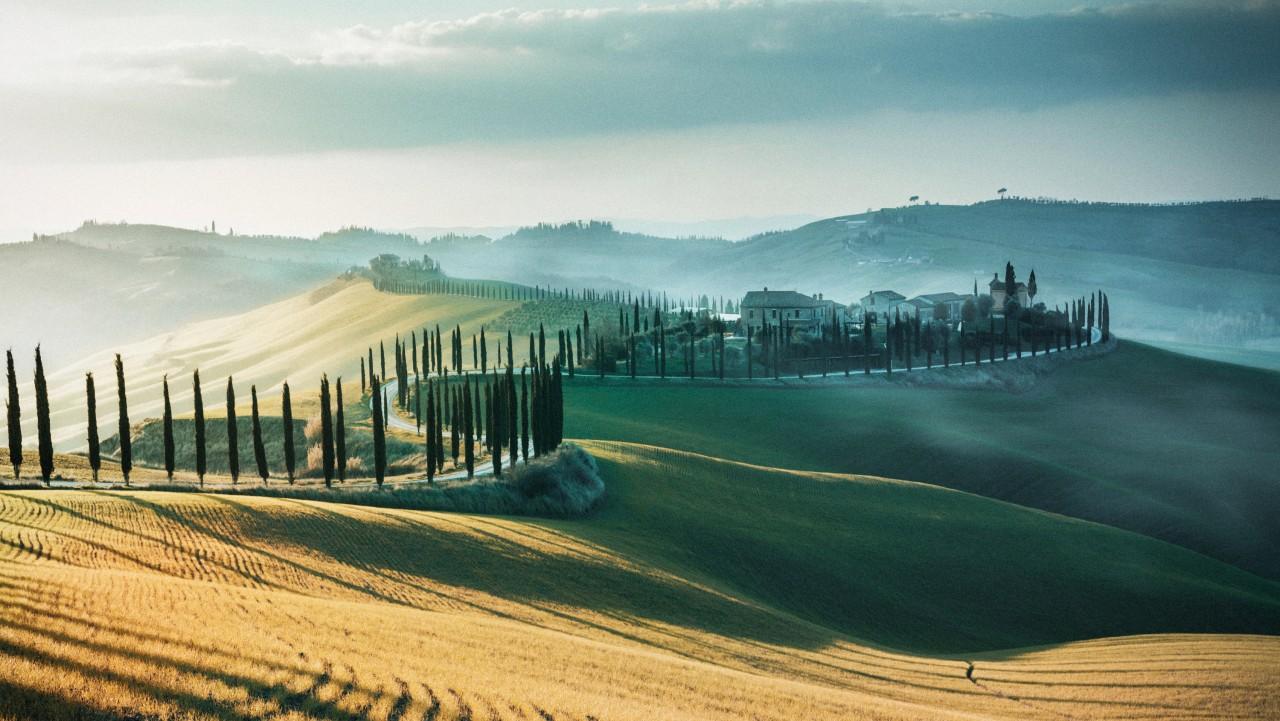 1280x721 Tuscany Landscape Italy Wallpaper 3D Models. Free
