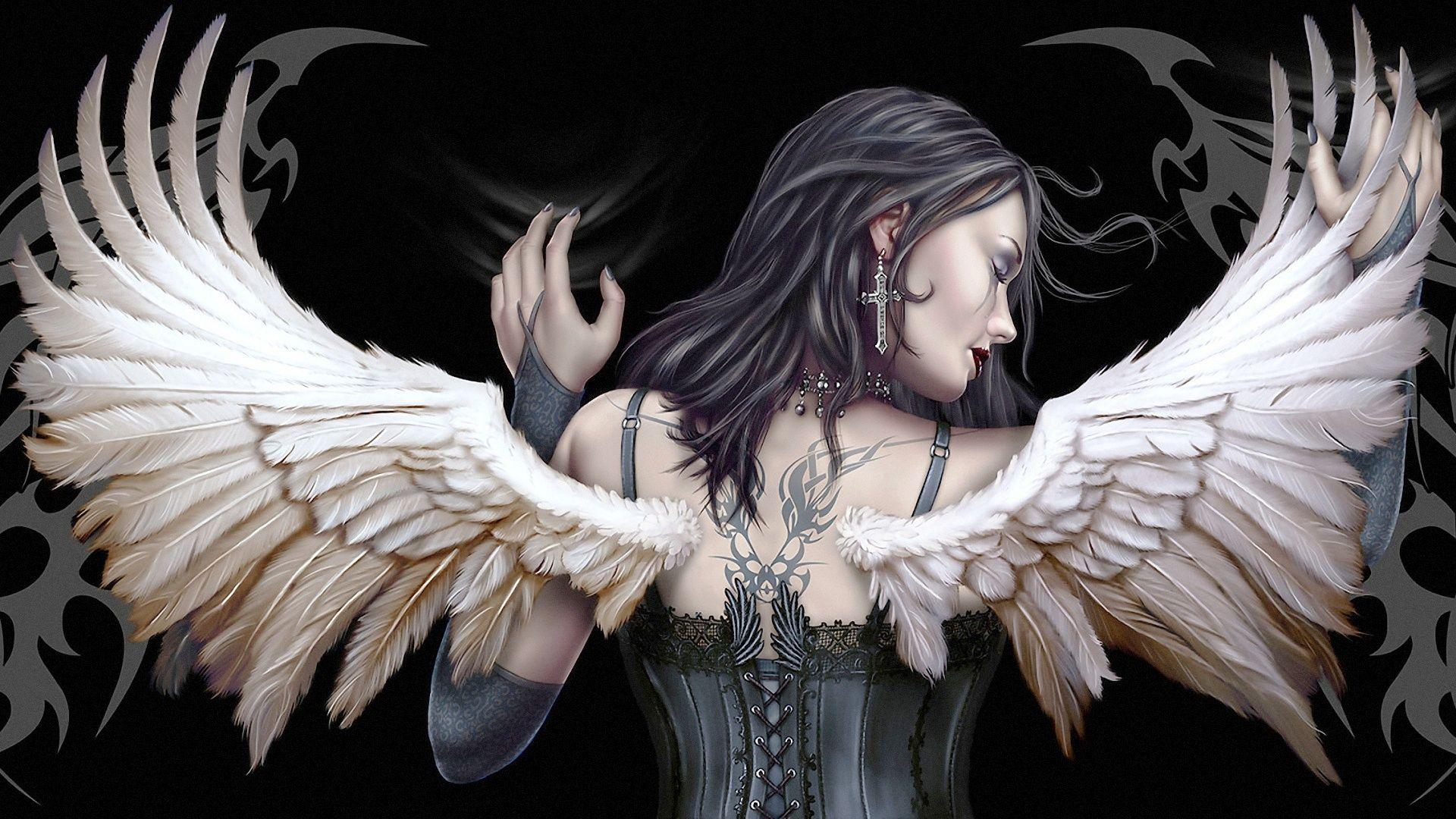 1920x1080 Gothic Angel wallpaper free. Dark angel wallpaper, Gothic angel, Angel art