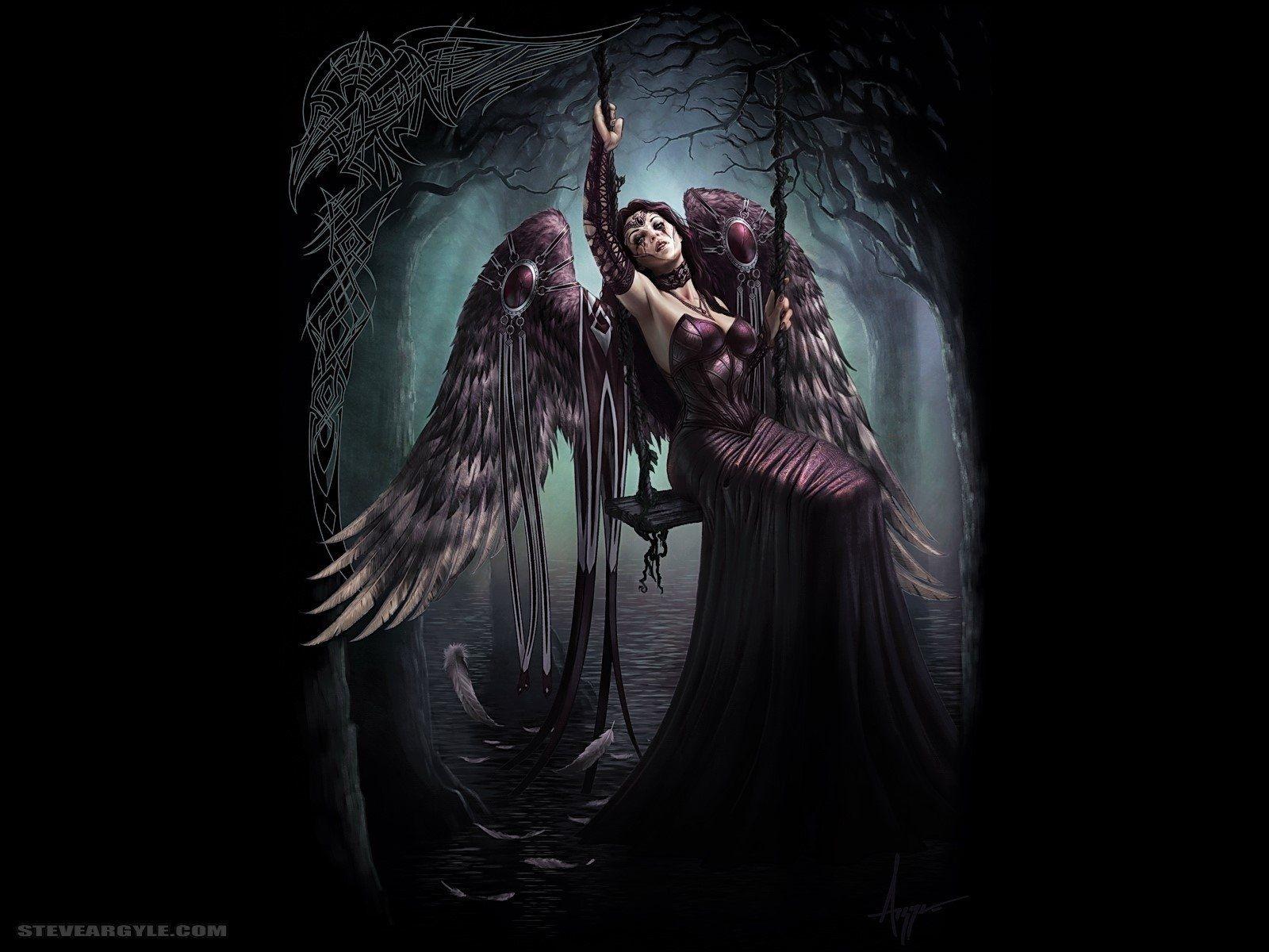 1600x1200 Gothic Angel Wallpaper