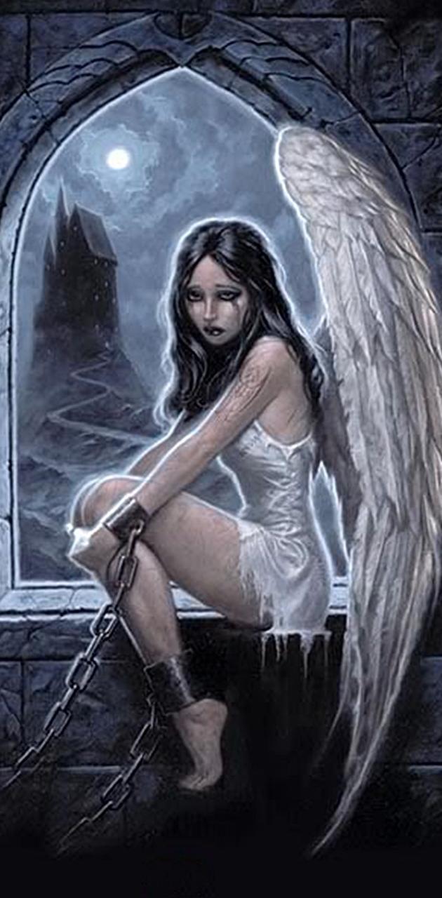 630x1280 Gothic Angel wallpaper