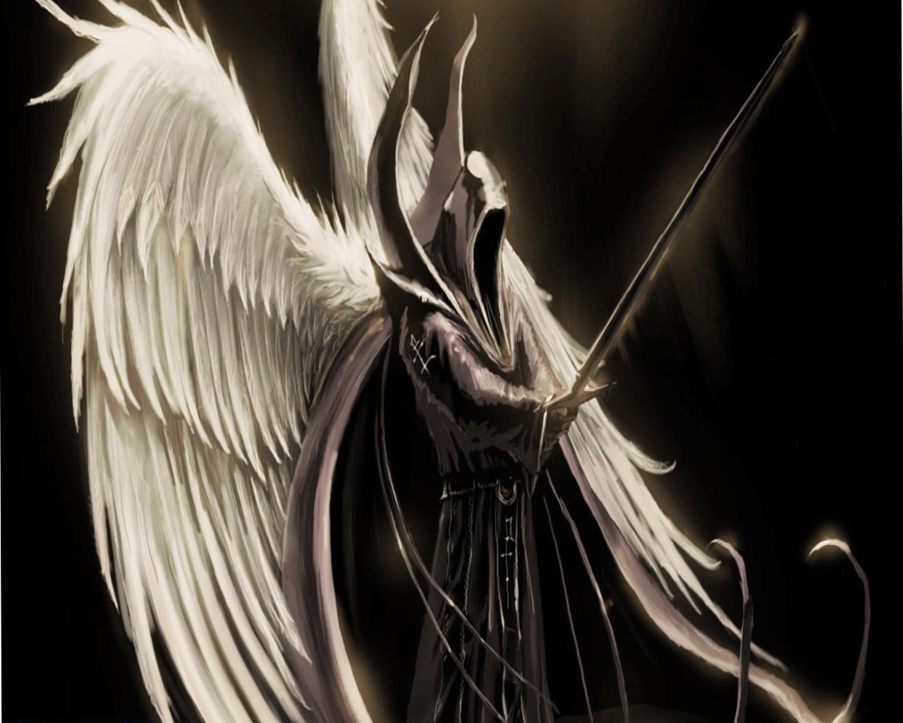 1280x1024 Dark Angel Wallpaper Dark Black Gothic Wallpaper Free HD Wallpaper. Fallen angel art, Dark angel wallpaper, Angel wallpaper