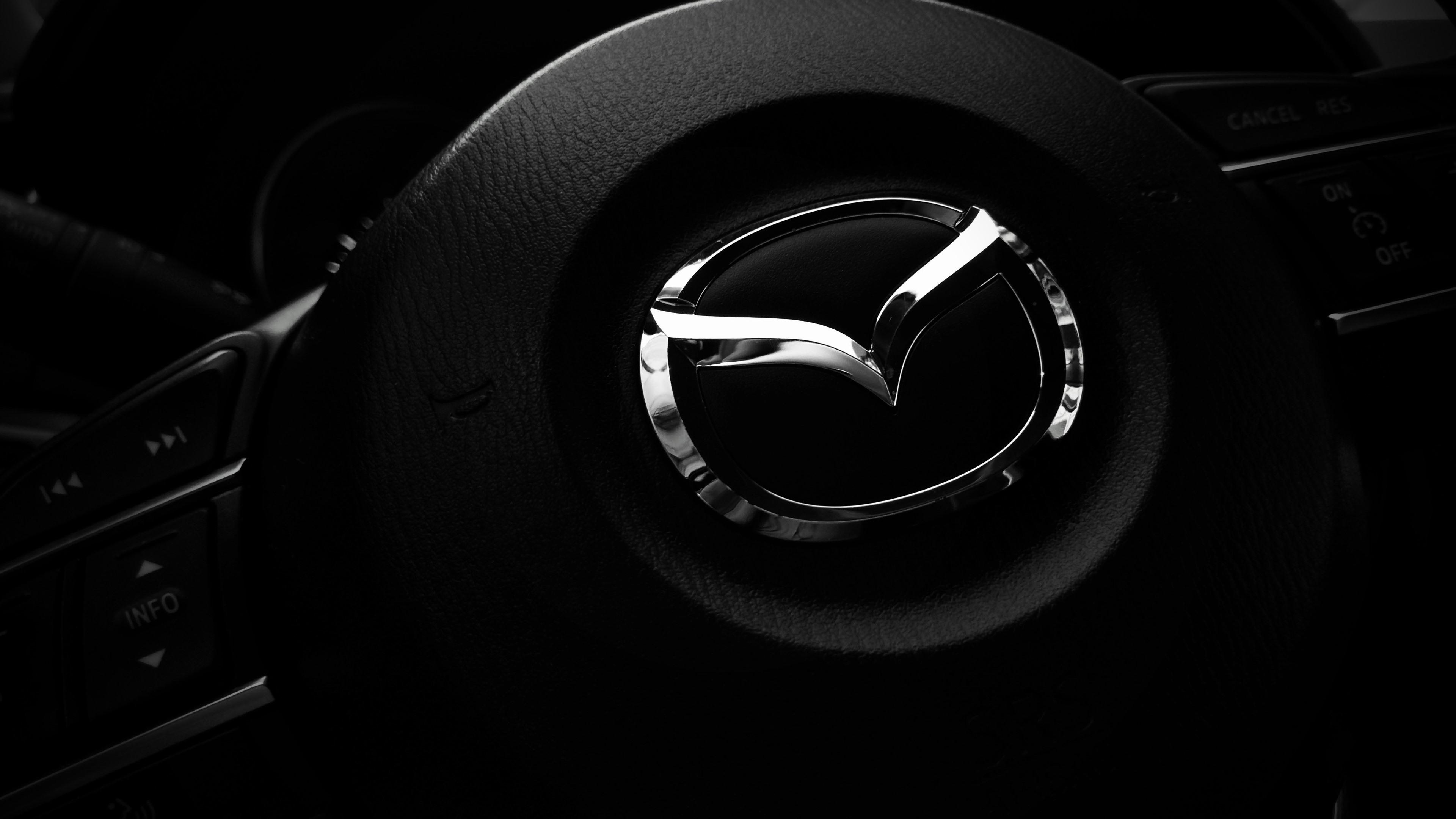 3840x2160 Wallpaper Mazda logo, steering wheel 3840x2160 UHD 4K Picture, Image