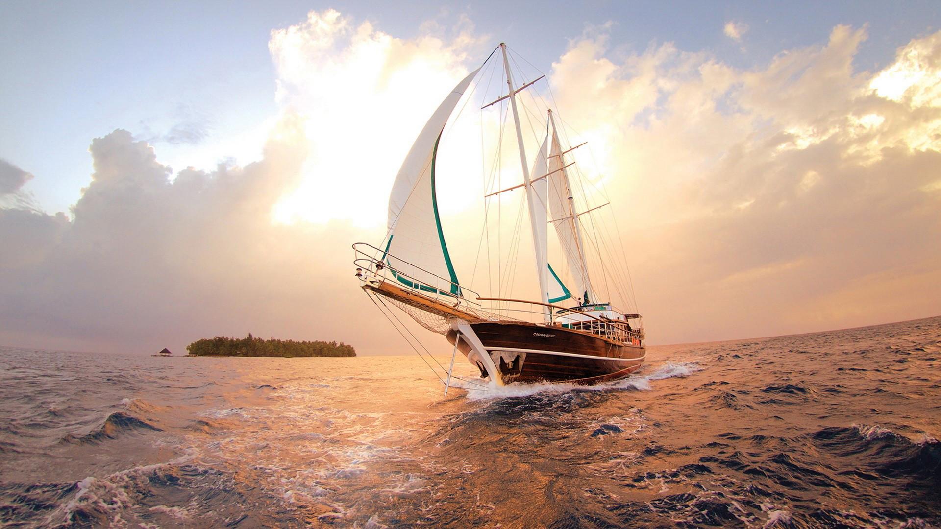 sail yacht 4k