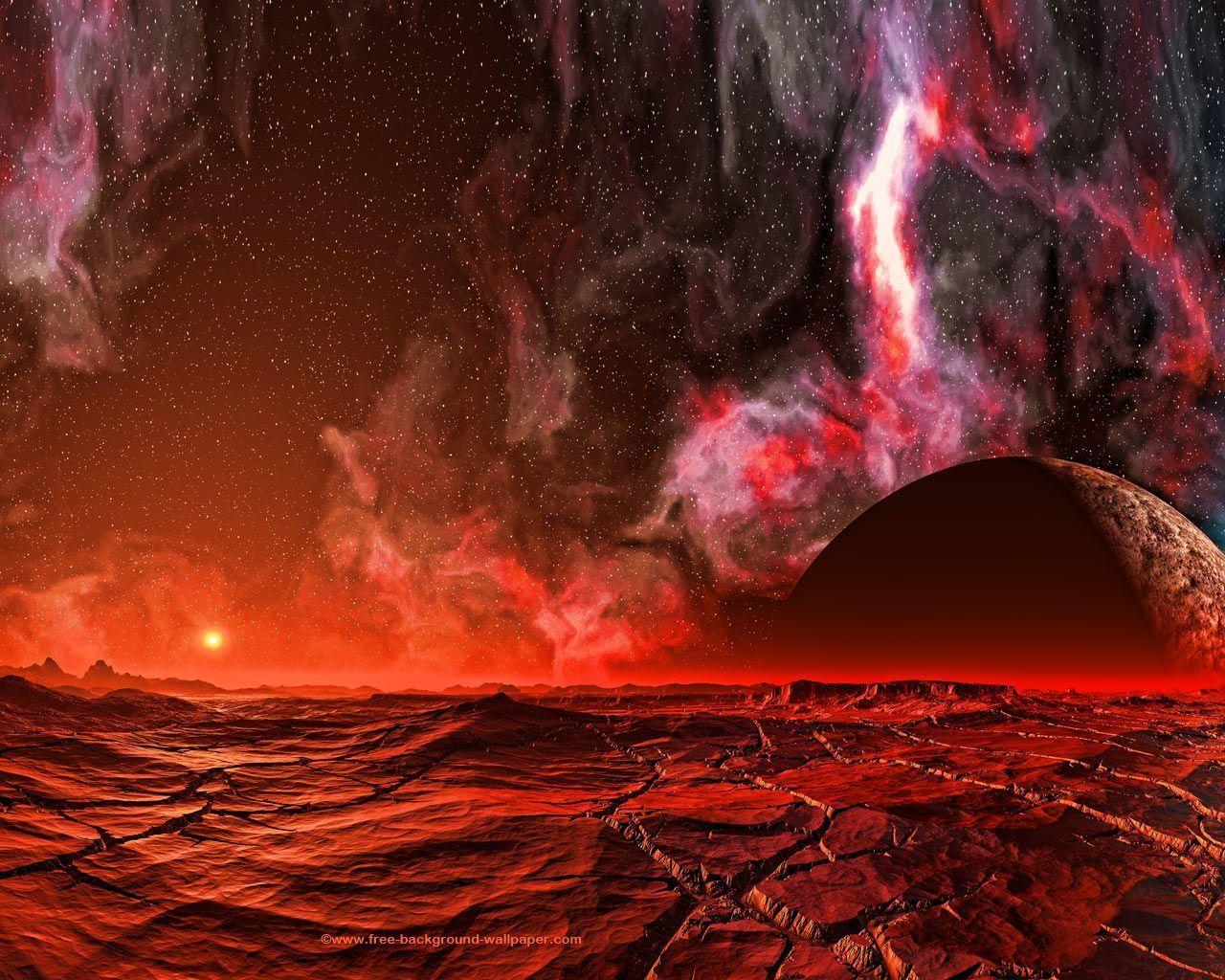 1280x1024 Martian Landscape Space Background Wallpaper