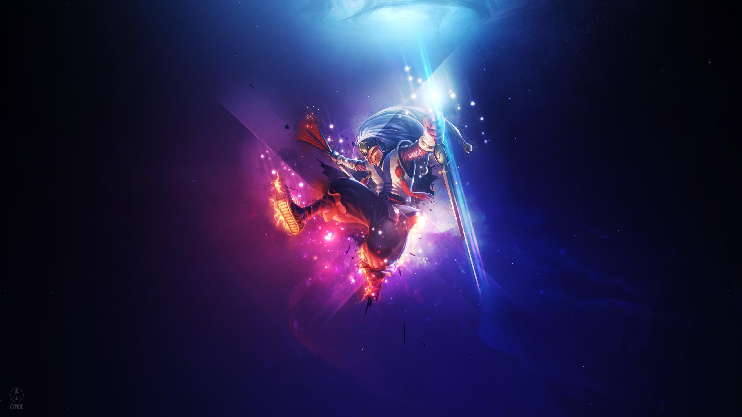 2560x1440 Shaco (League Of Legends) HD Wallpaper