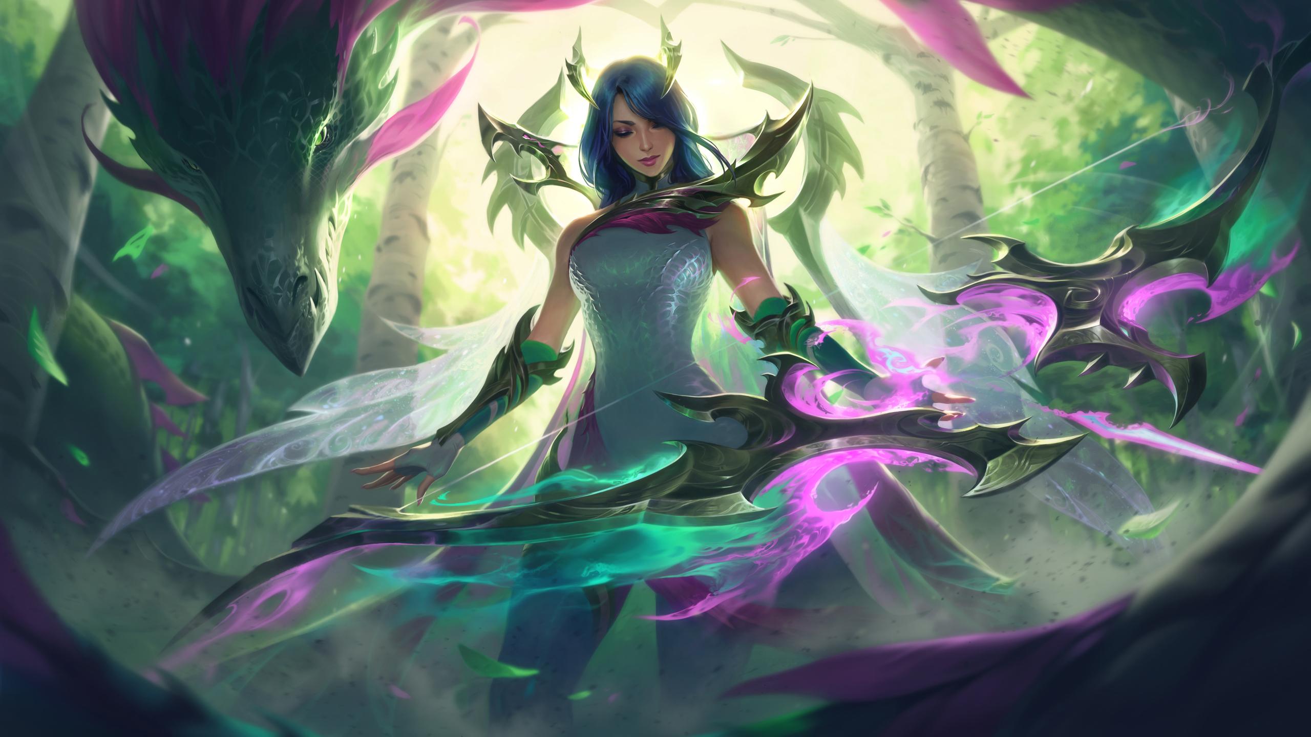 2560x1440 Dragon Ashe League Of Legends 5k 1440P Resolution HD 4k Wallpaper, Image, Background, Photo and Picture