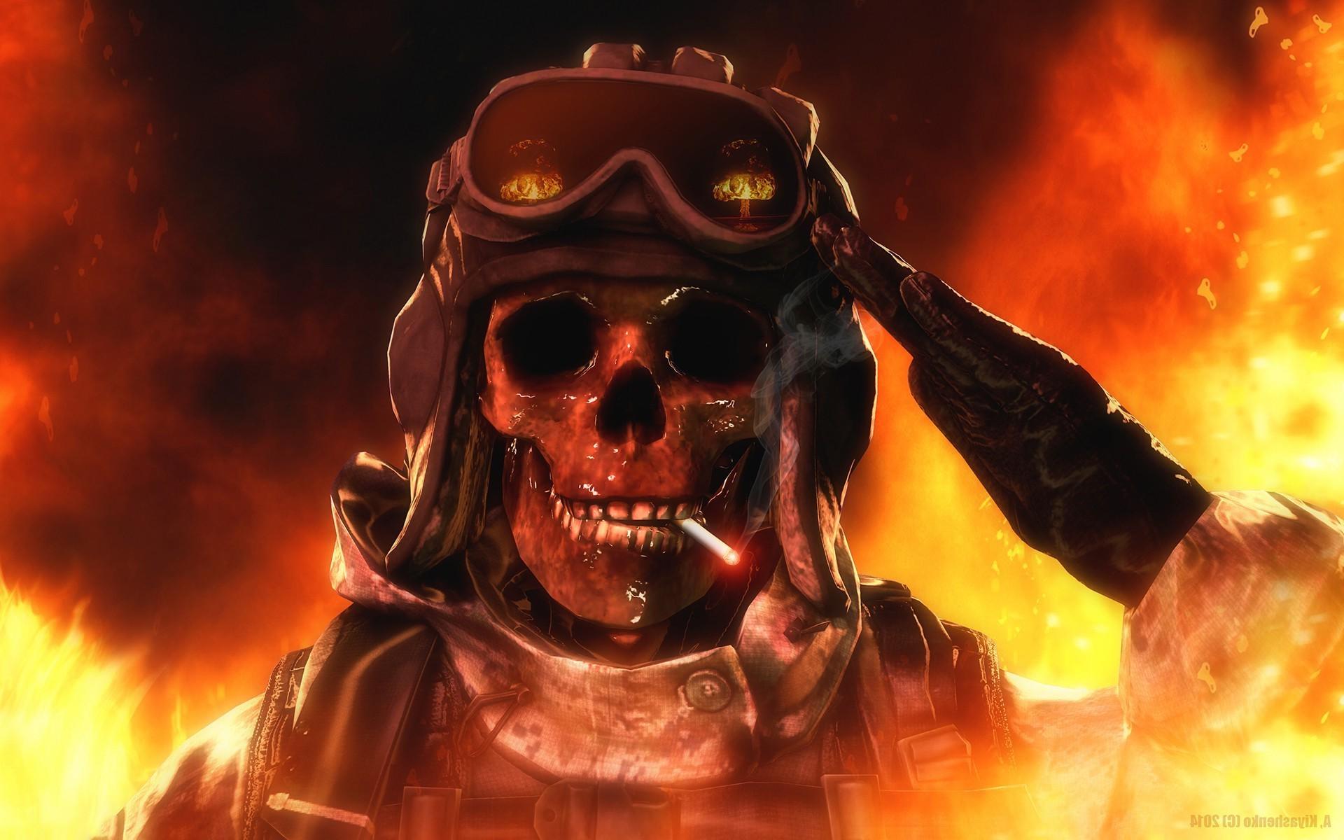 1920x1200 #fire, #CGI, #render, #cigarettes, #skull, wallpaper. Mocah HD Wallpaper
