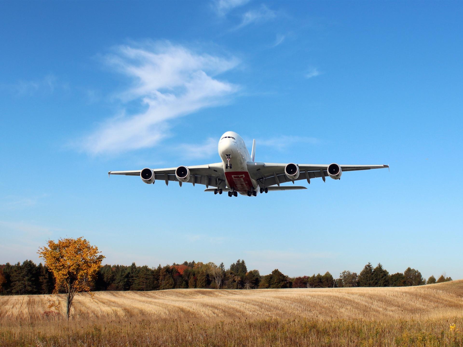 1920x1440 Wallpaper Airbus A Emirates Airline, Passenger Airplane, fields 2560x1600 HD Picture, Image