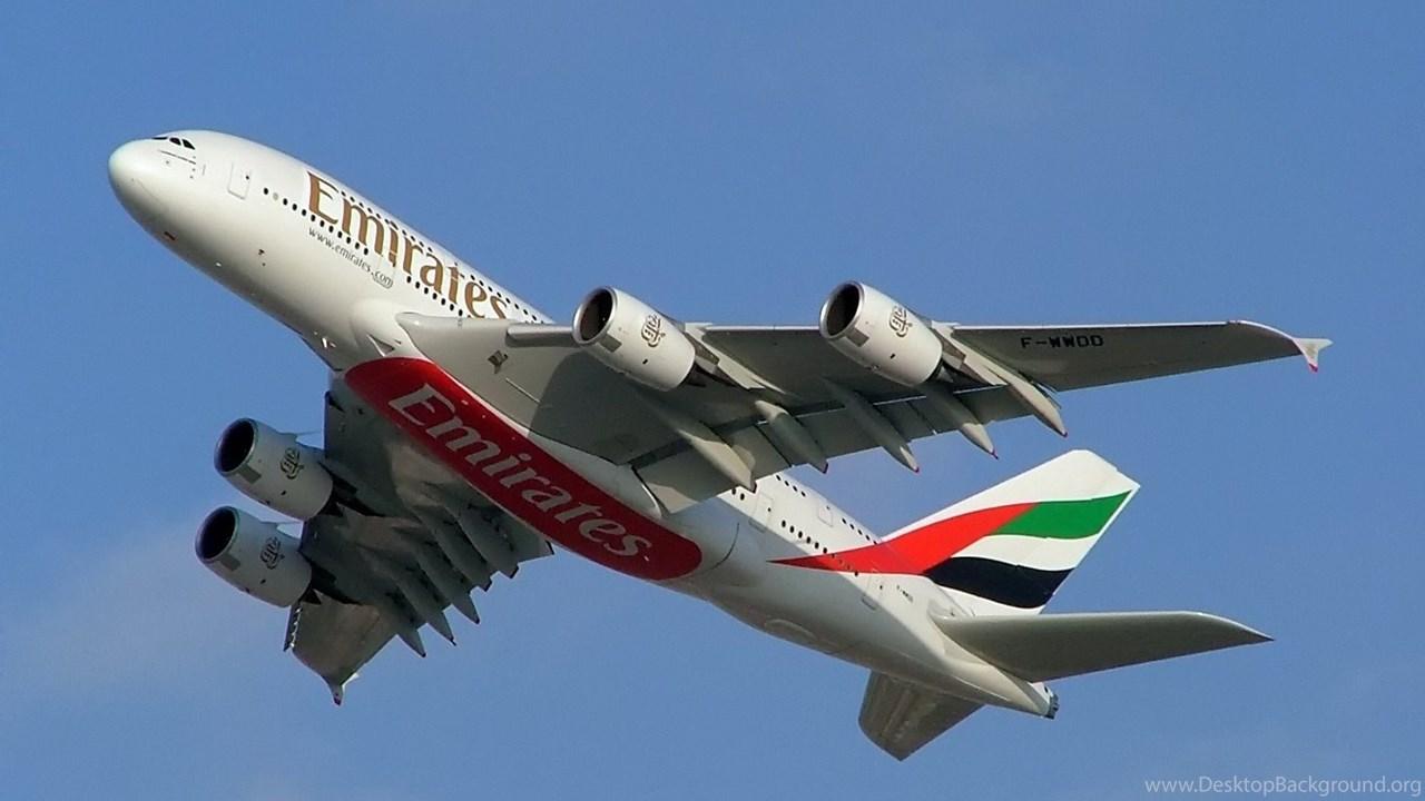 1280x720 Airbus A380 Widescreen Wallpaper: Airbus A380 Emirates Airlines. Desktop Background