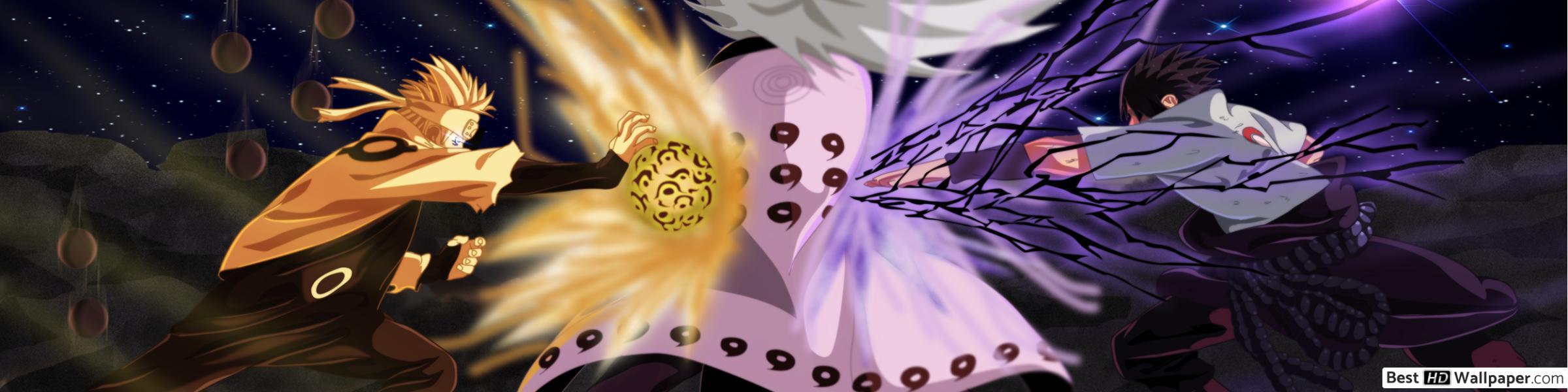 2400x600 Naruto Shippuden Uzumaki, Sasuke Uchiha, Madara Uchiha HD wallpaper download