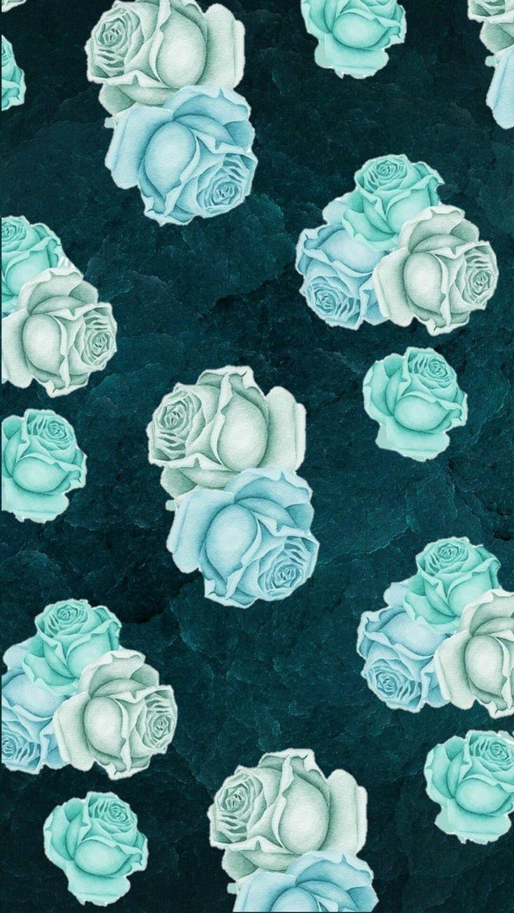 736x1308 Wallpaper. By Artist Unknown. Teal flower wallpaper, Cellphone wallpaper background, Flower iphone wallpaper
