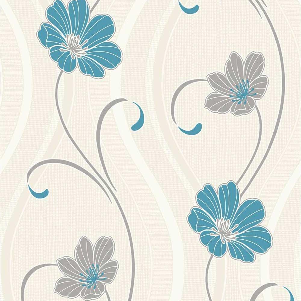 1000x1000 Teal Floral Wallpaper Widescreen HD Wallpaper Daisy HD Wallpaper