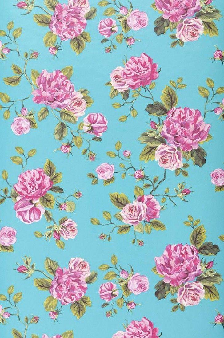 728x1100 blue and pink floral wallpaper, pink, pattern, aqua, teal, floral design