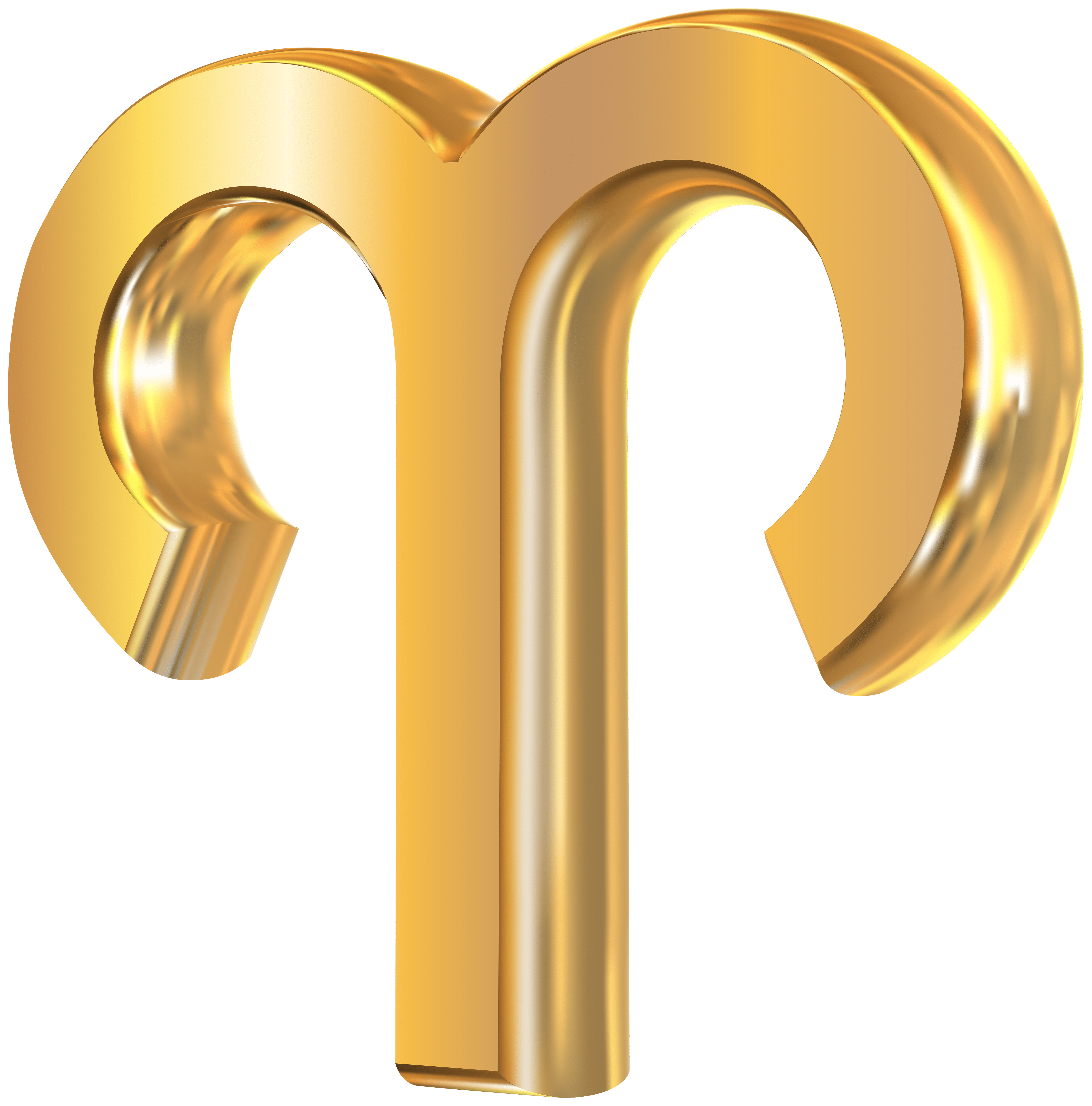 5923x6000 Aries 3D Gold Zodiac Sign PNG Clip Art Image​-Quality Image and Transparent PNG Free Clipart
