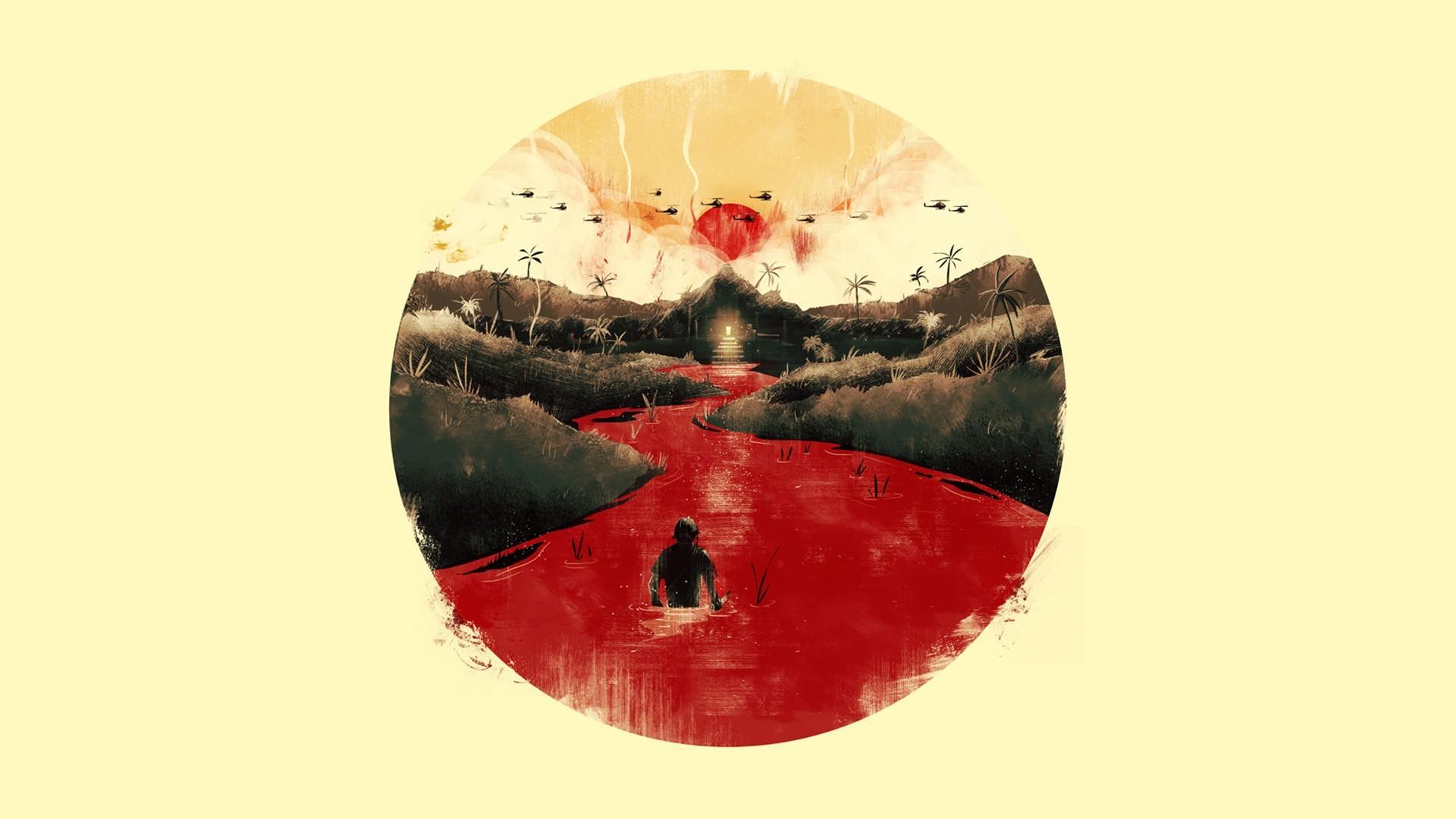 1920x1080 #war, #soldier, #military, #artwork, #Vietnam War, #blood, #Vietnam, #minimalism, wallpaper. Mocah HD Wallpaper