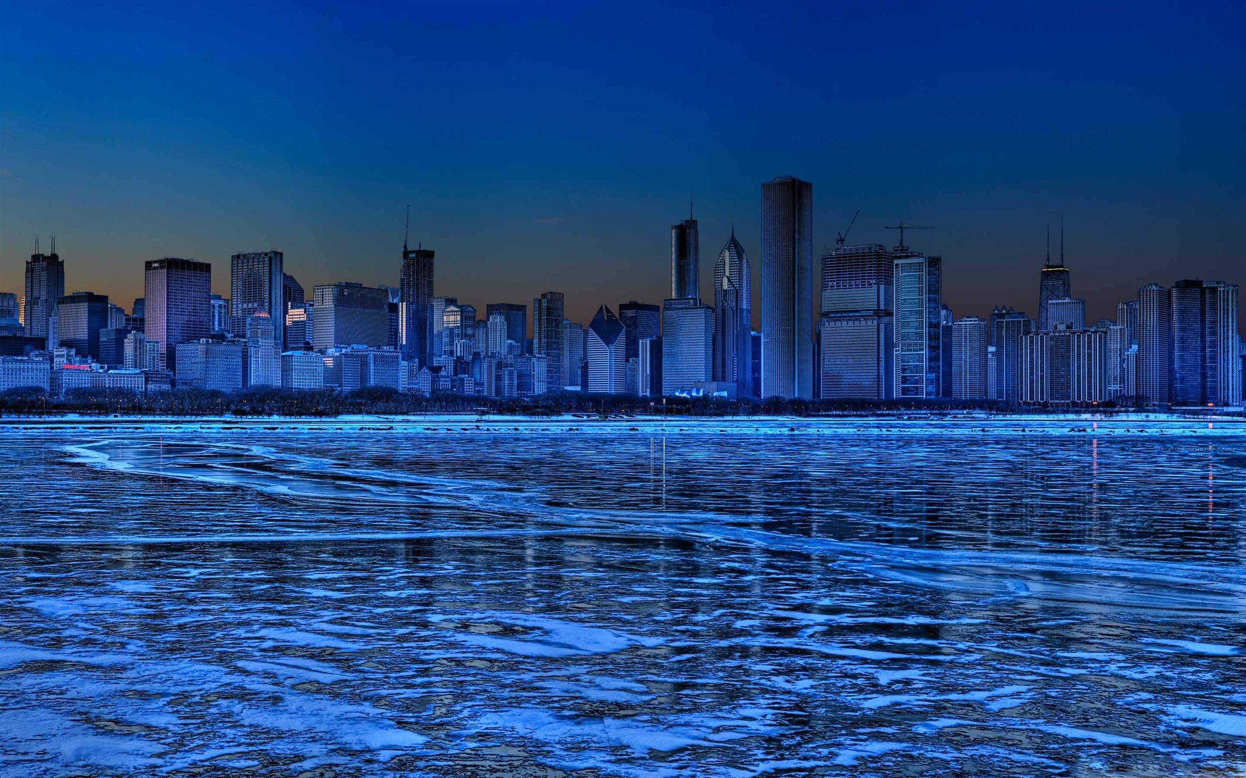 2560x1600 Chicago Skyline MacBook Air Wallpaper Download