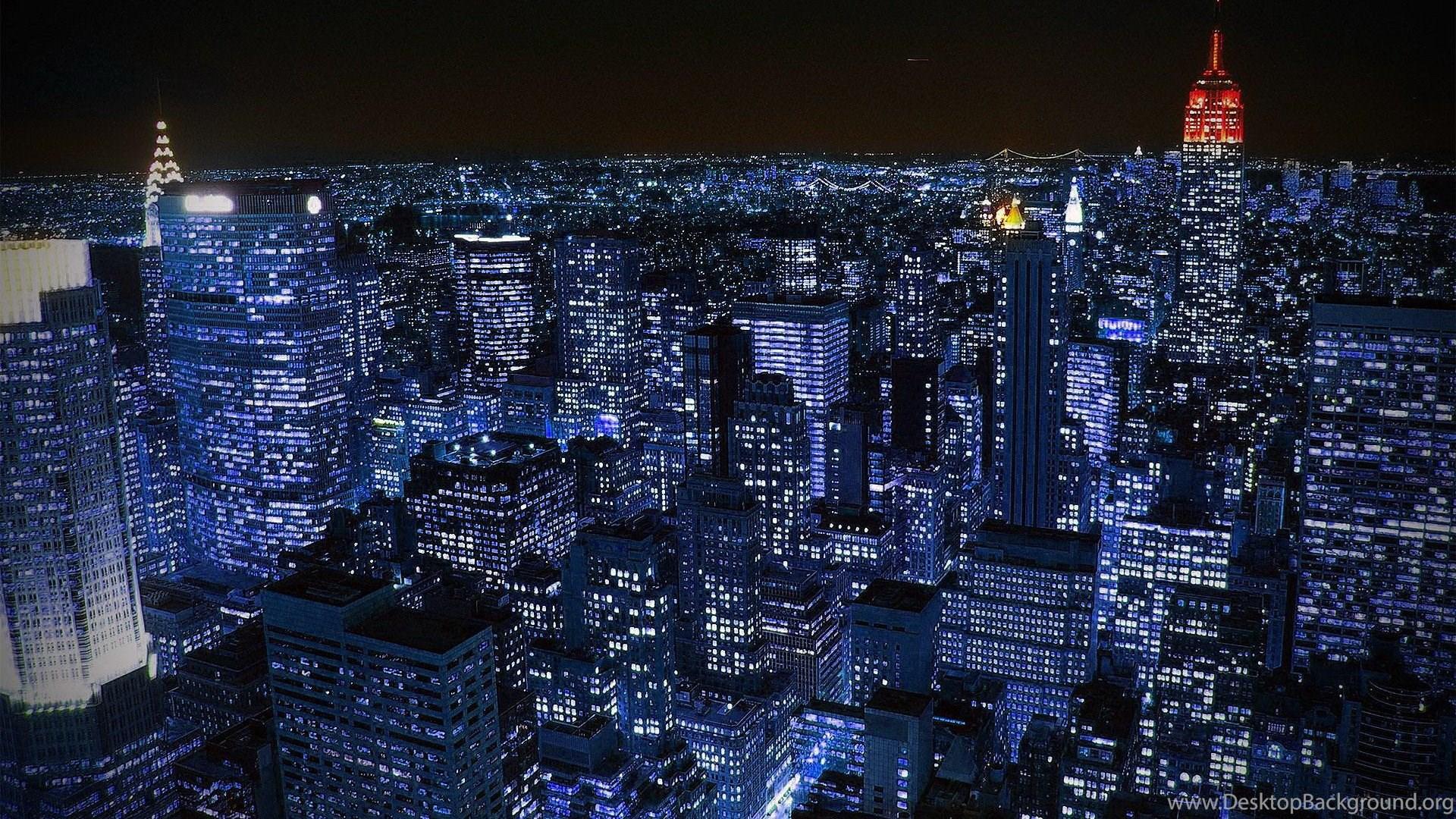 1920x1080 High Resolution New York Skyline At Night Wallpaper HD 6 City Full. Desktop Background
