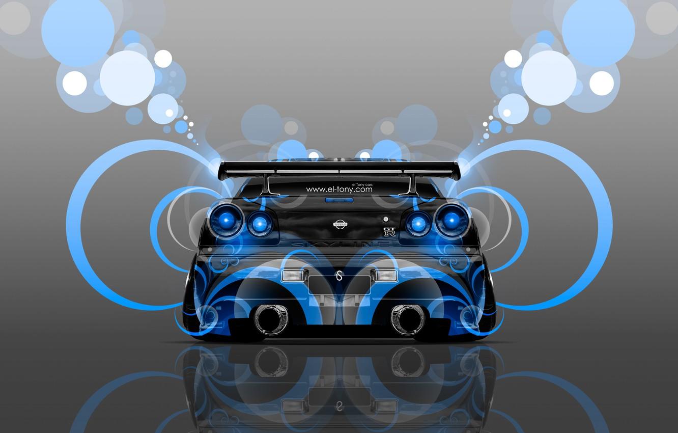 1332x850 Wallpaper Color, Blue, Style, Nissan, Wallpaper, GTR, Blue, Nissan, Abstract, Blue, Photohop, Photohop, Abstract, Style, Skyline, Wallpaper image for desktop, section стиль