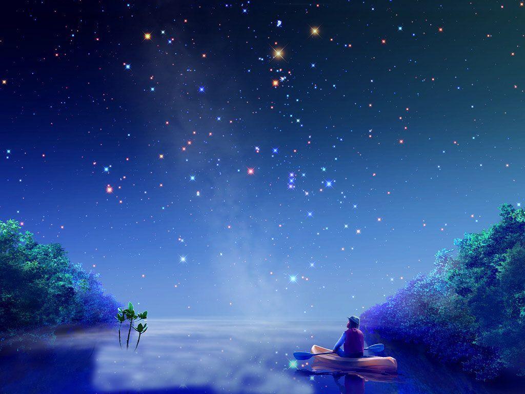 1024x768 Night Sky With Stars Wallpaper 1024×768 Blue Night Sky Wallpaper (32 Wallpaper). Adorable Wallpaper. Night sky wallpaper, Night sky stars, Night skies