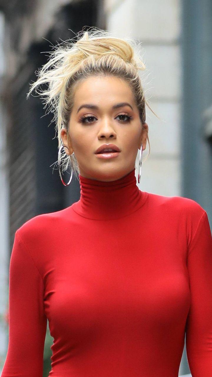 720x1280 Rita Ora, Red, Turtleneck T Shirt, 720x1280 Wallpaper. Rita Ora Style, Rita Ora, Turtleneck And Tshirt