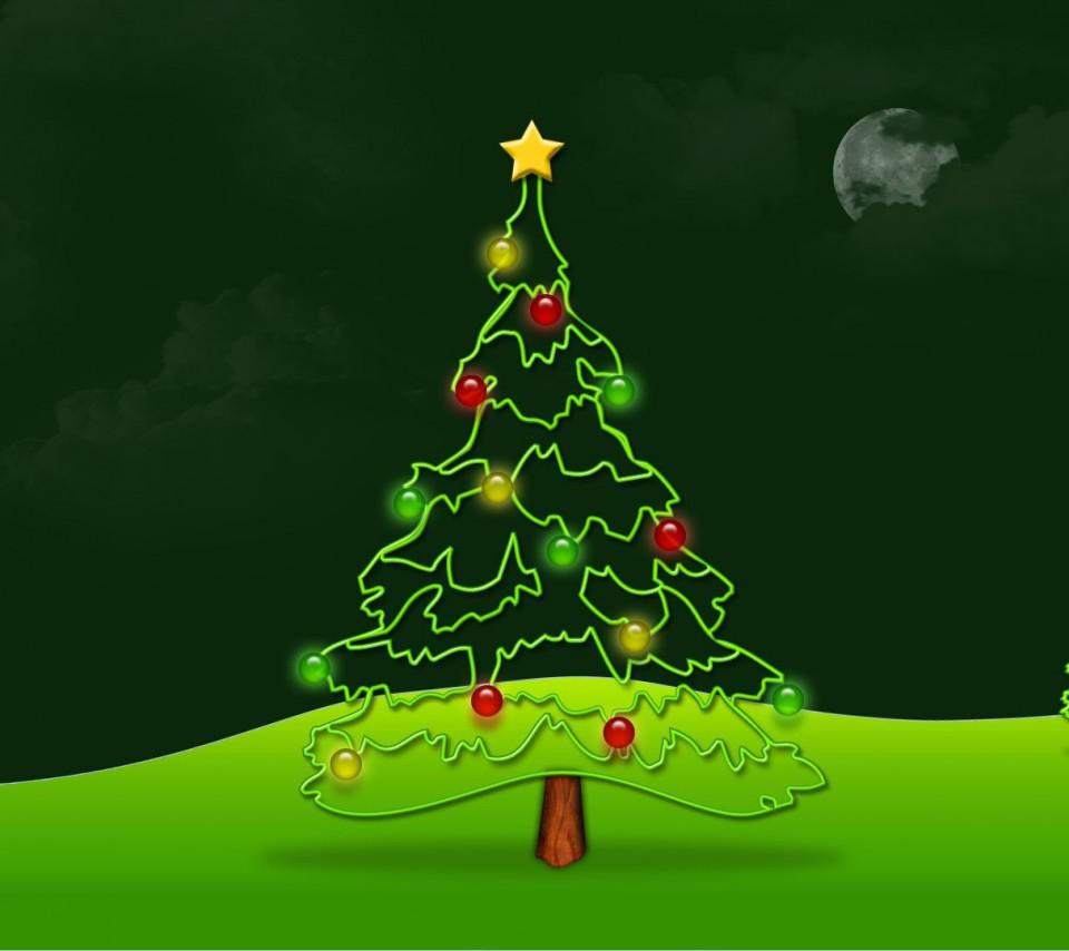 960x854 Animated Christmas Tree Background HD Wallpaper