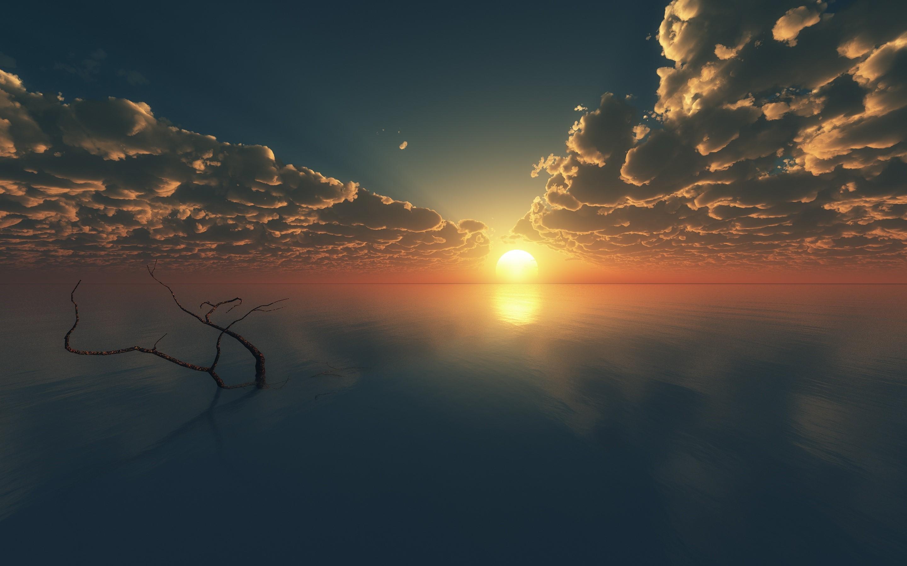 2880x1800 Digital sunrise Wallpaper