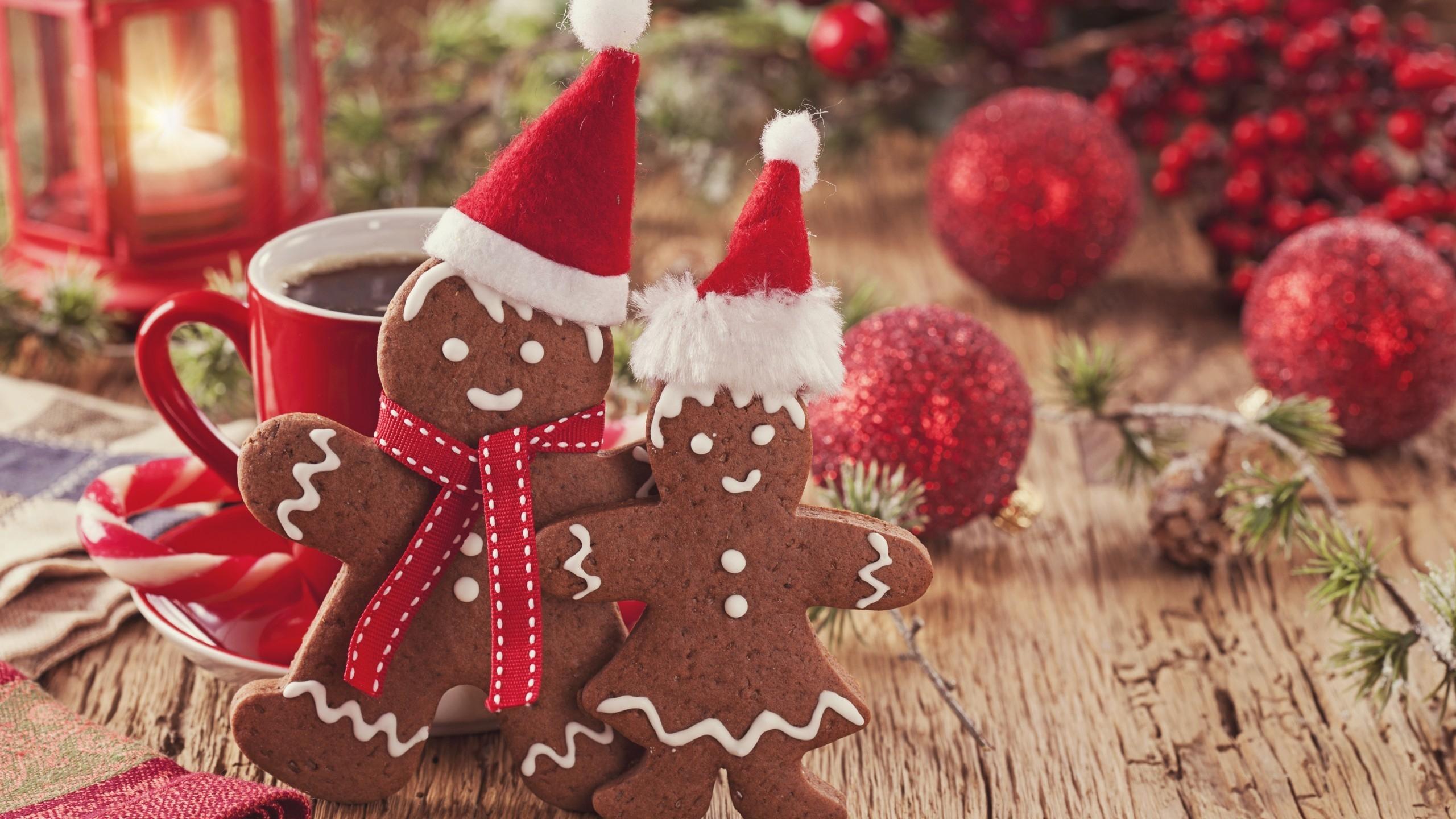 2560x1440 Playful Sweet Christmas Cookies desktop PC and Mac wallpaper