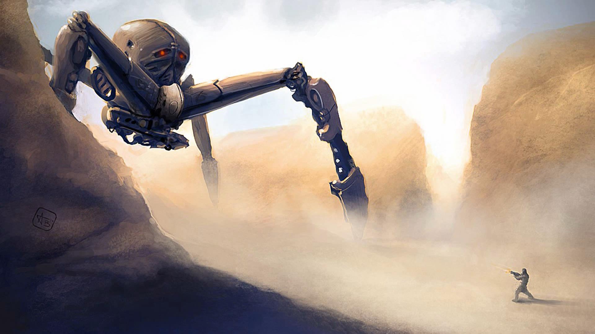 1920x1080 Futuristic Fight Scene desktop PC and Mac wallpaper