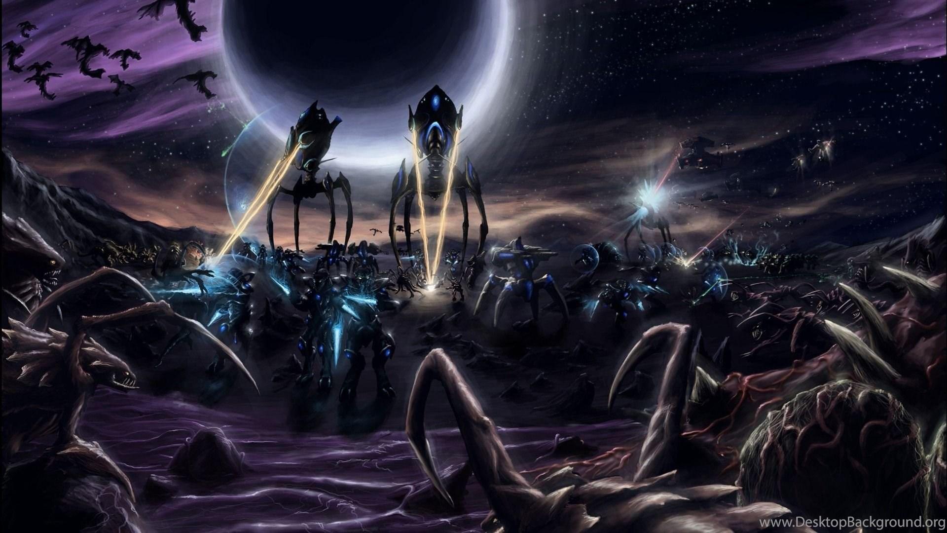 1920x1080 Looking For Battlescene Wallpaper (5760x1080) : Starcraft Desktop Background