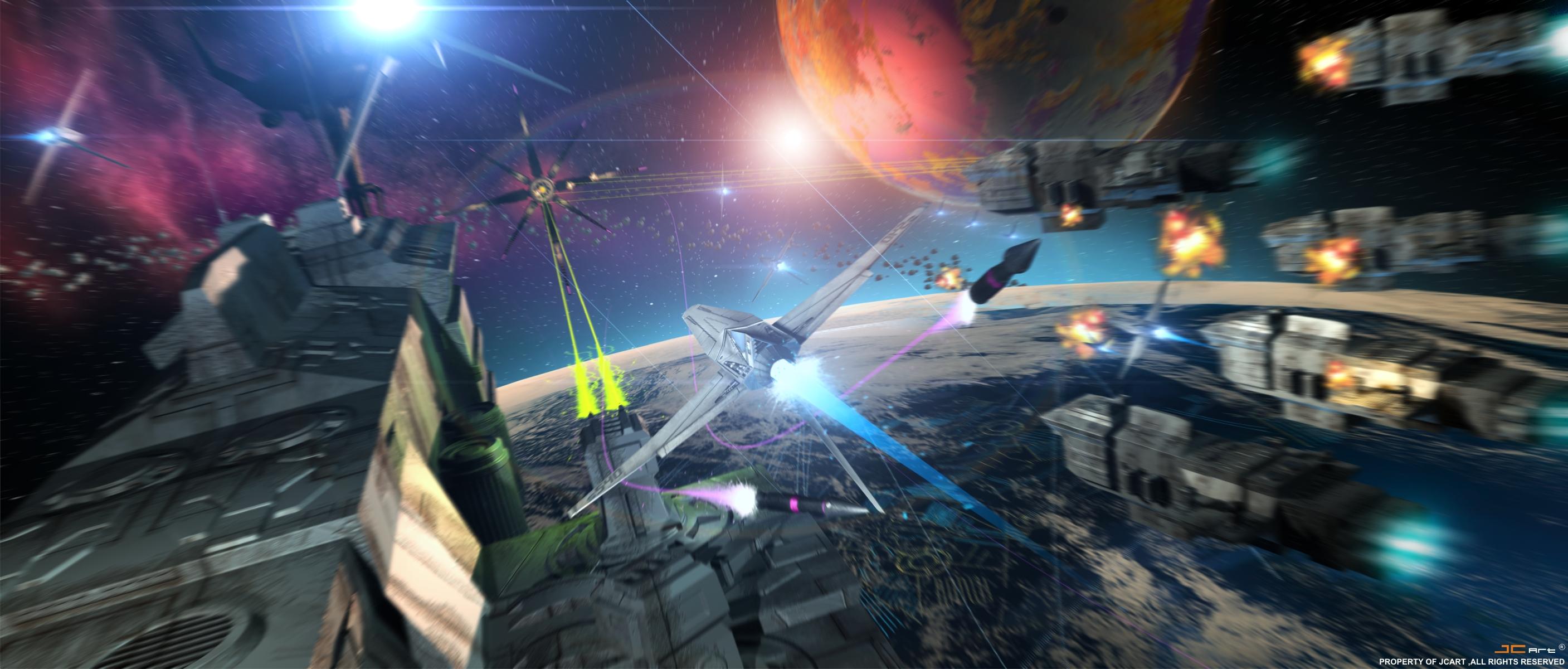 2814x1200 Free download Space Battle Wallpaper 2814x1200 Space Battle Scene By Genesisa [2814x1200] for your Desktop, Mobile & Tablet. Explore Epic Space Battles Wallpaper. Epic 1080p Wallpaper, Epic Naruto Wallpaper