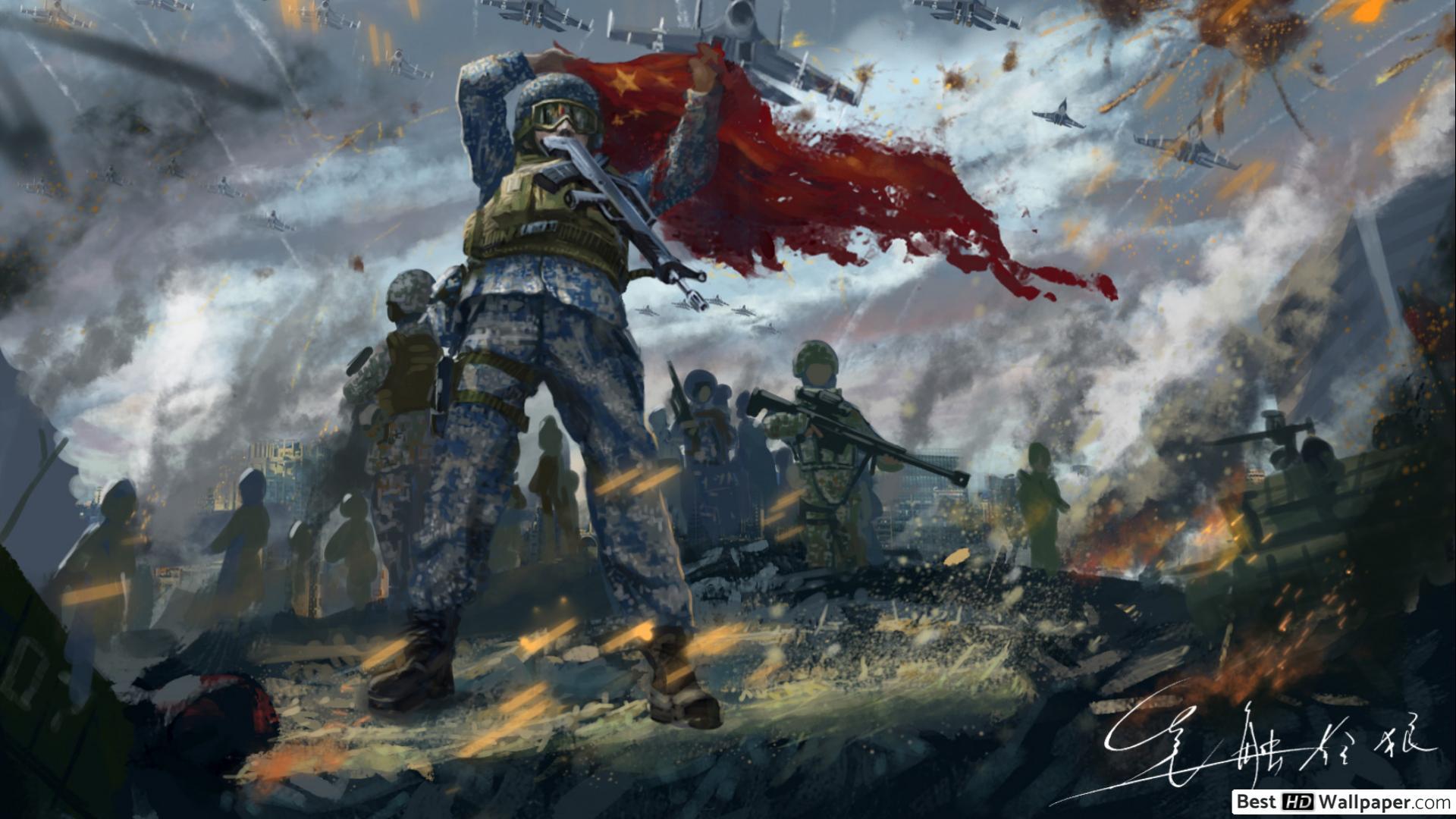 1920x1080 Artistic Army Battle HD wallpaper download