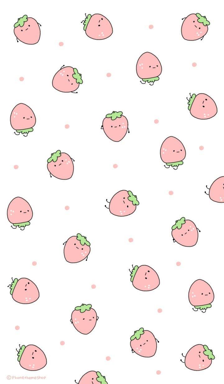 720x1230 Kawaii Strawberry Wallpaper