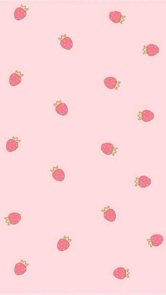 700x1244 Cute Aesthetic Strawberry Wallpaper