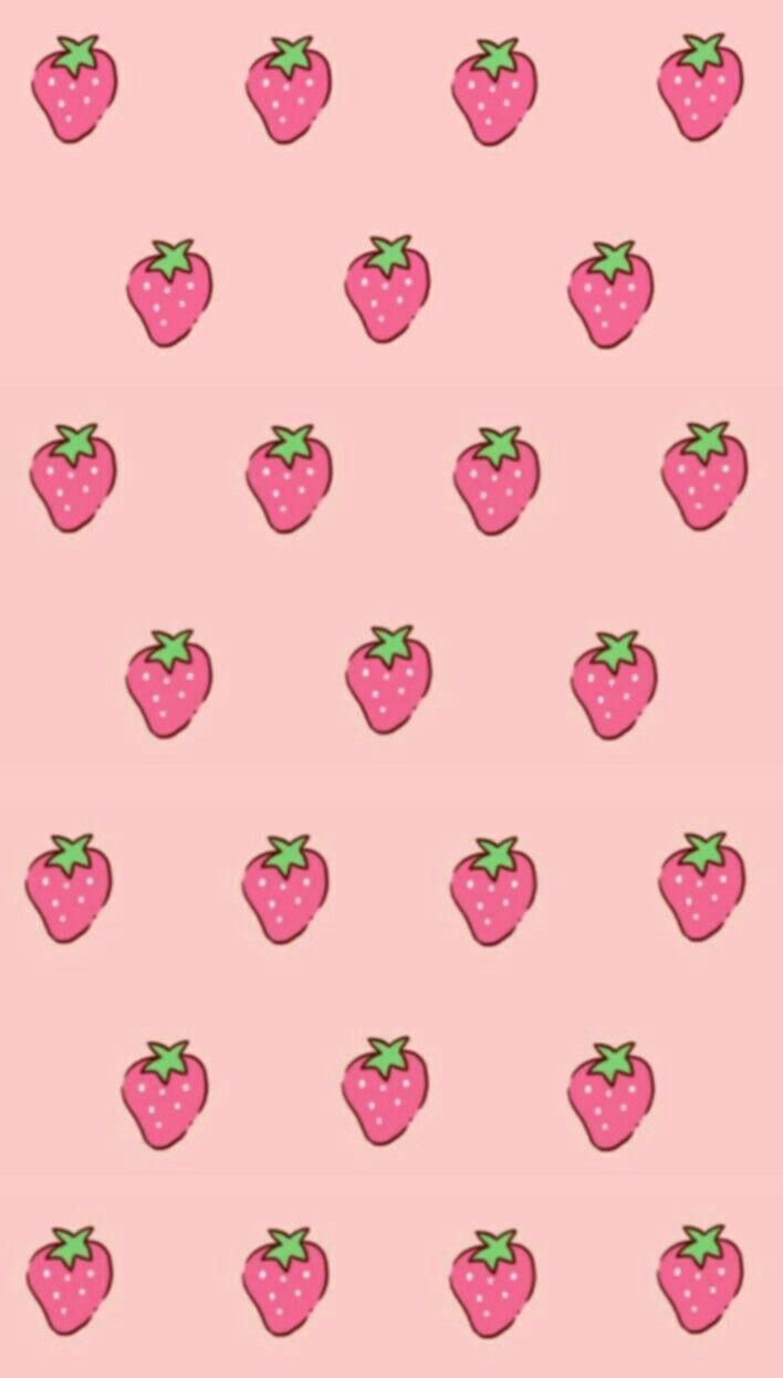 708x1245 Kawaii Strawberry Milk 3D Wallpaper