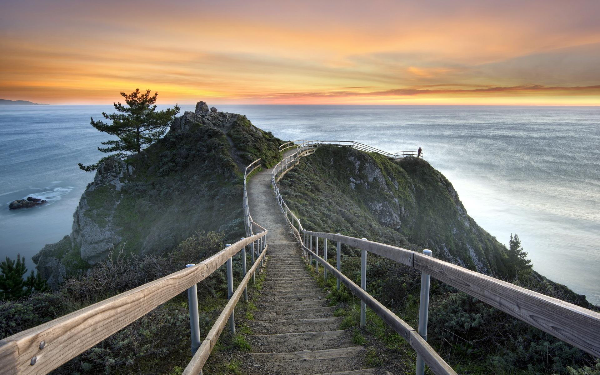 1920x1200 united, States, California, Mill, Valley, Sunset, Sea, Landscape, Ocean Wallpaper HD / Desktop and Mobile Background