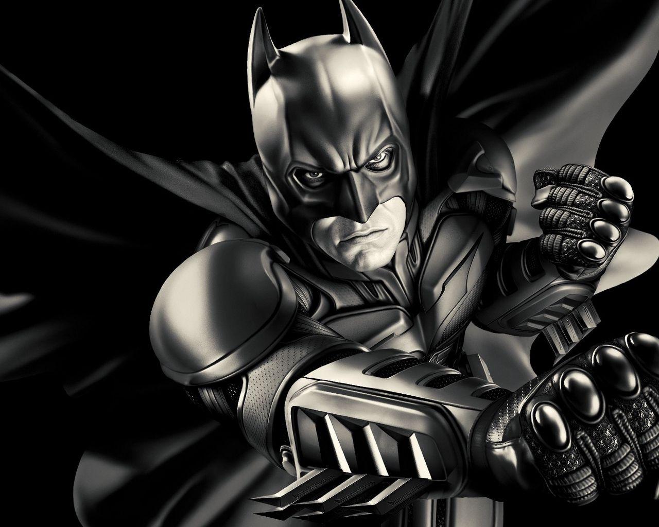 1280x1024 Download wallpaper 1280x1024 batman, bruce wayne, dark knight