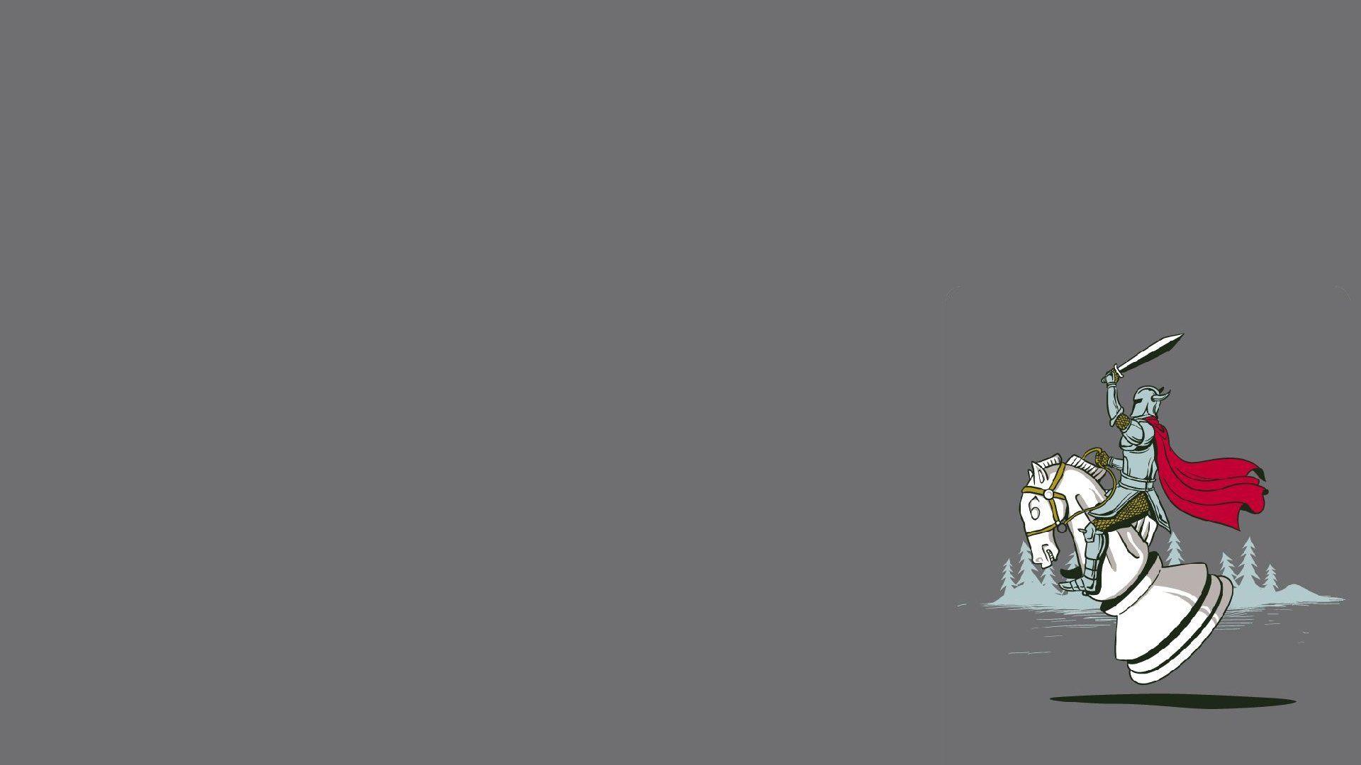 1920x1080 Minimalistic knights chess wallpaperx1080